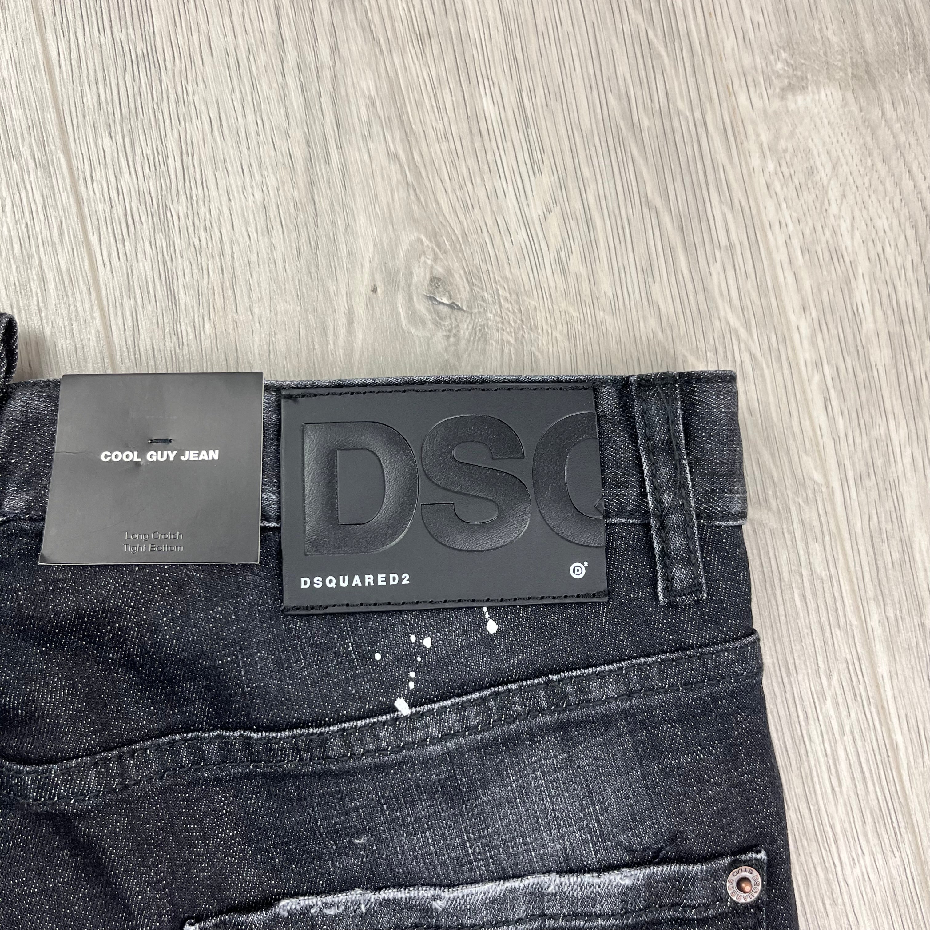 DSQUARED2 'Cool Guy' jeans in black. On sale at Open Attire.