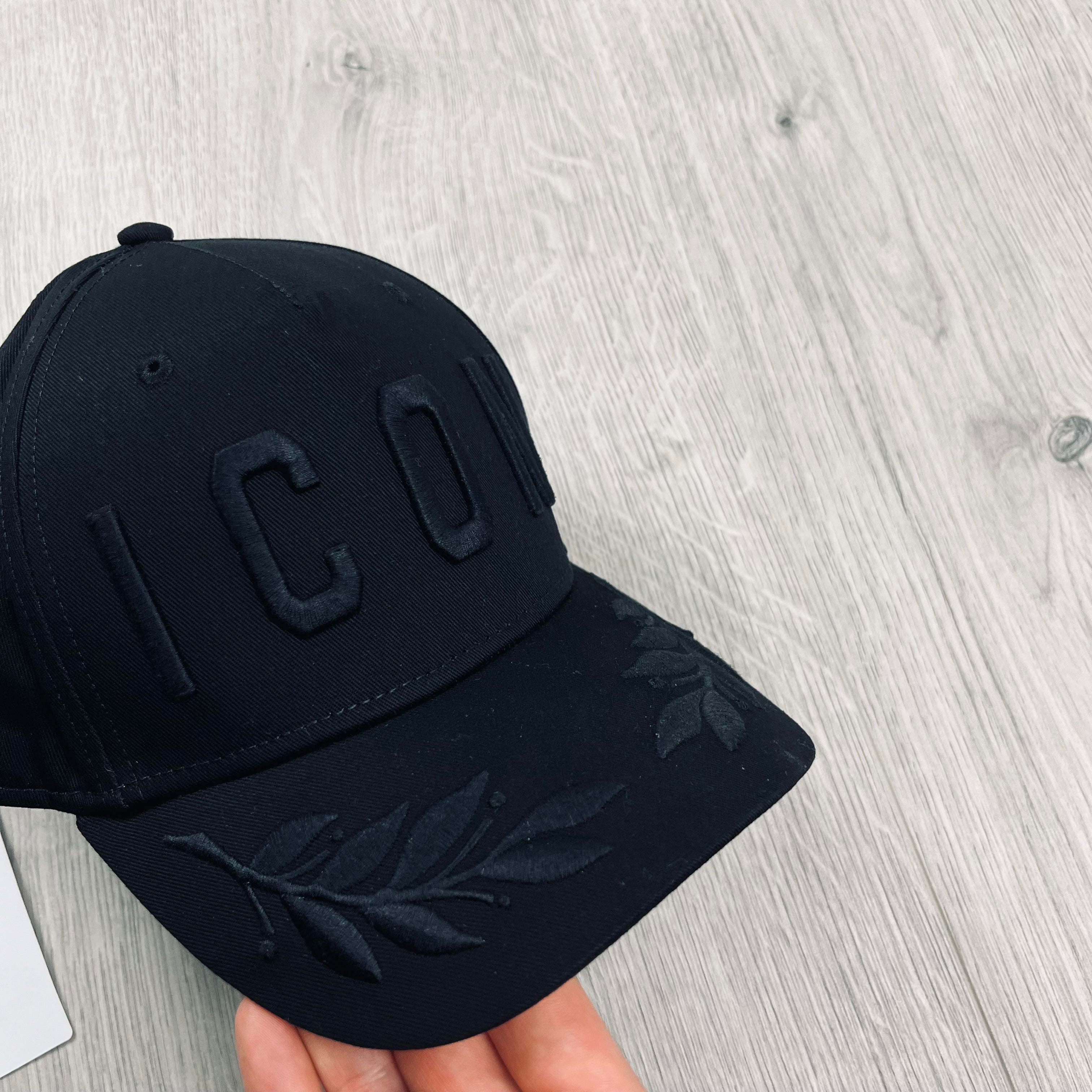 DSQUARED2 ICON Baseball Cap in Black. On sale at Open Attire.