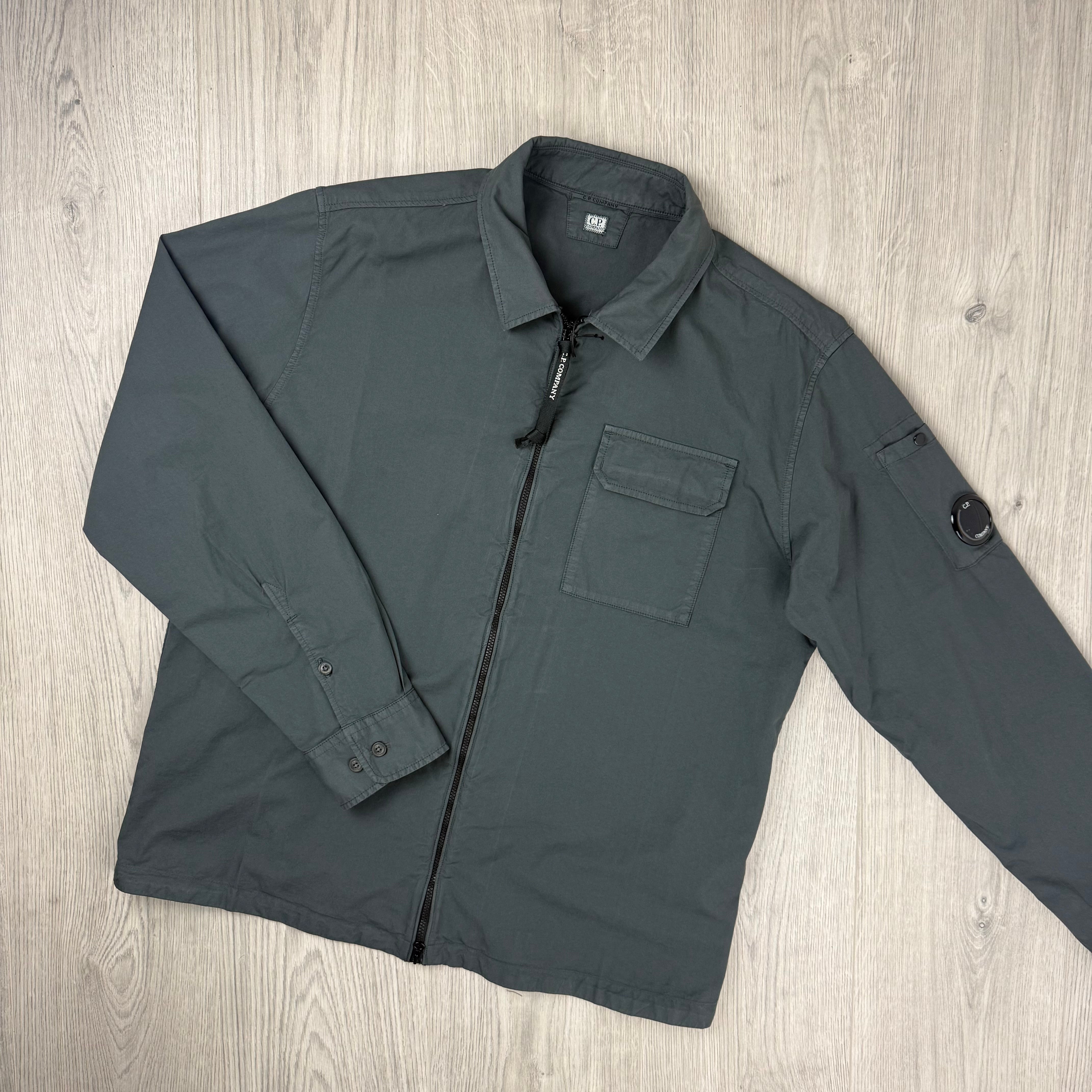 CP Company | Men's Zip Overshirt | Dark Shadow | Outlet Sale