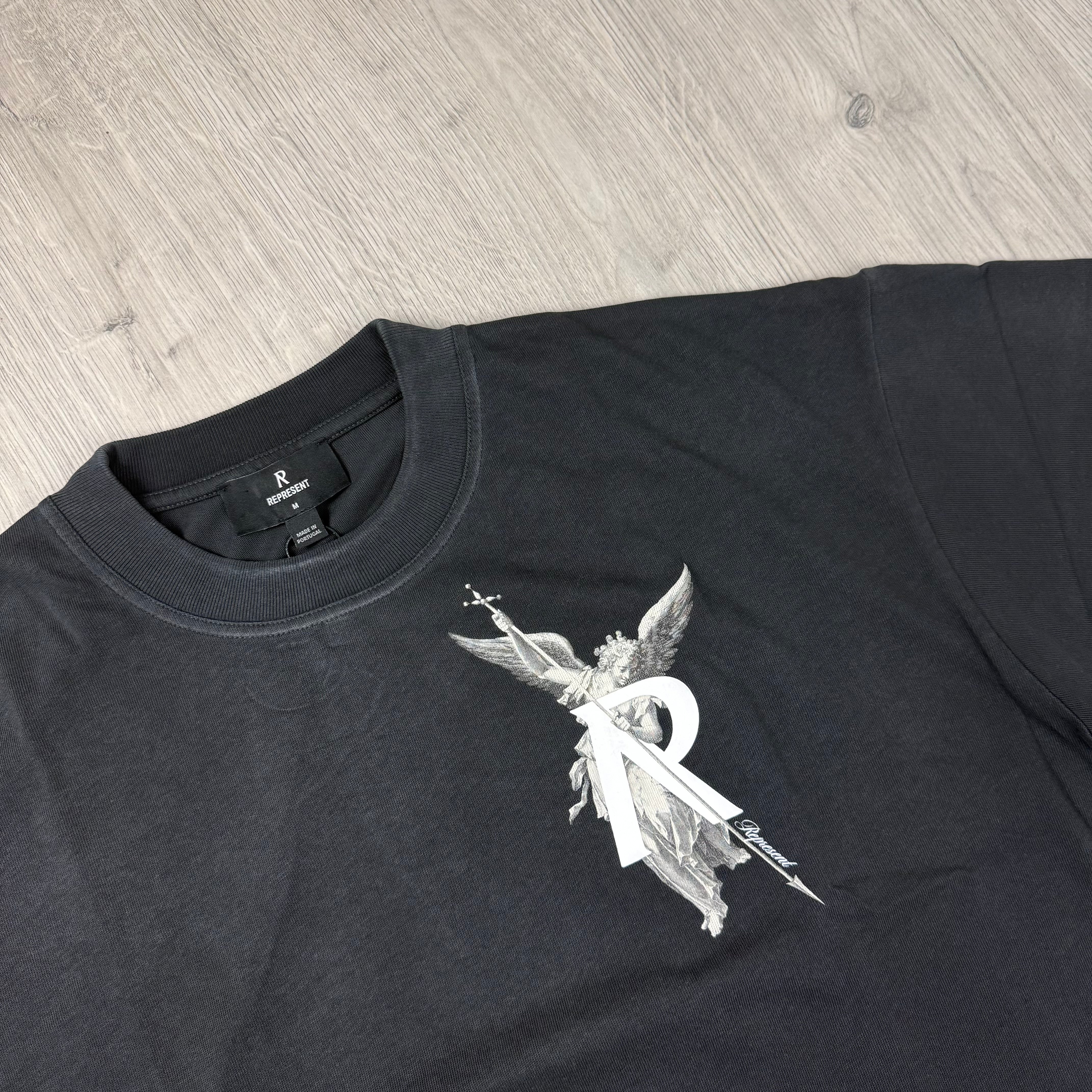 Represent 'Archangel' T-Shirt -  Stained Black
