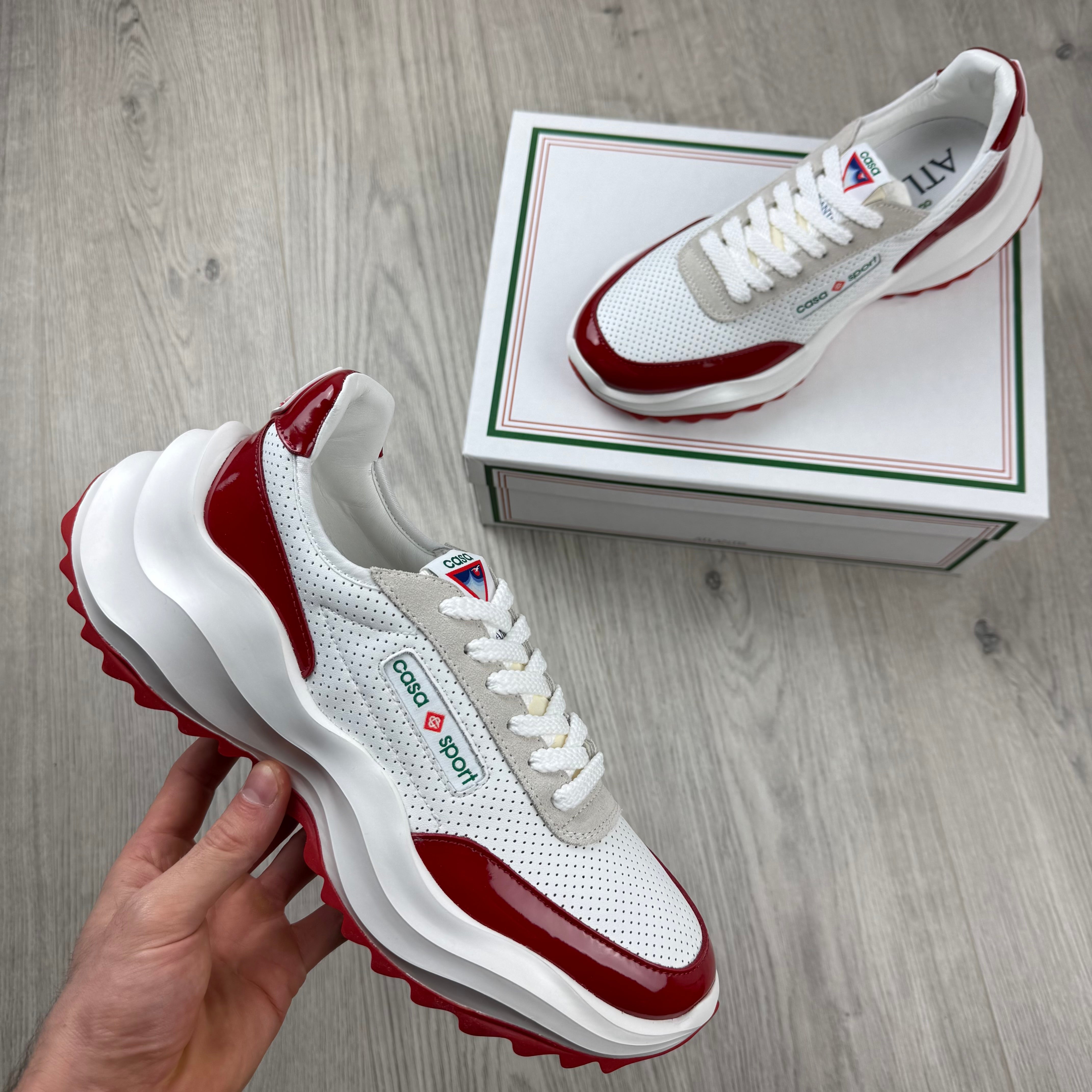 Casablanca | Men's 'Atlantis' Sneaker | White/Red | Outlet Sale