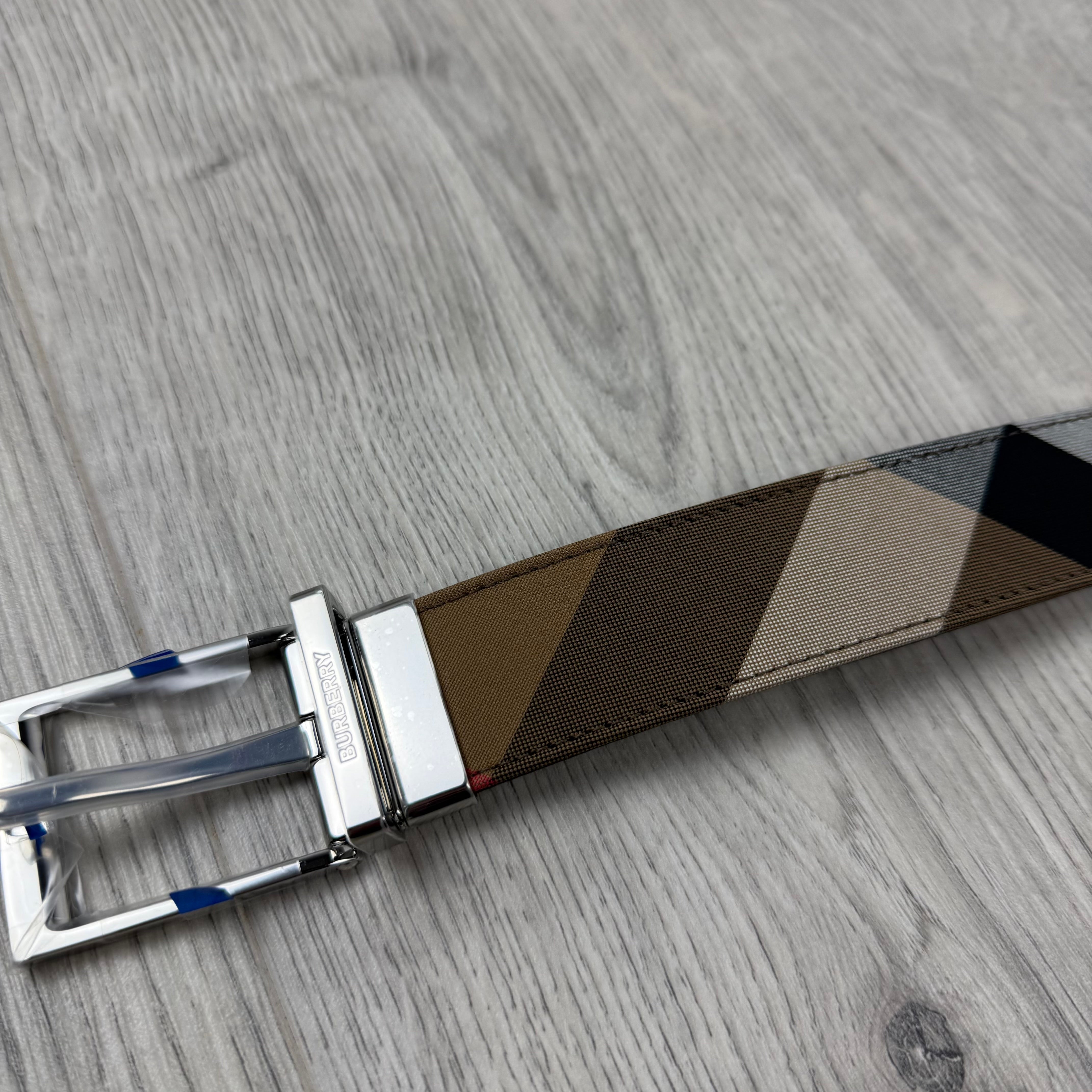 Burberry Reversible 'Louis' Belt - Taupe Brown