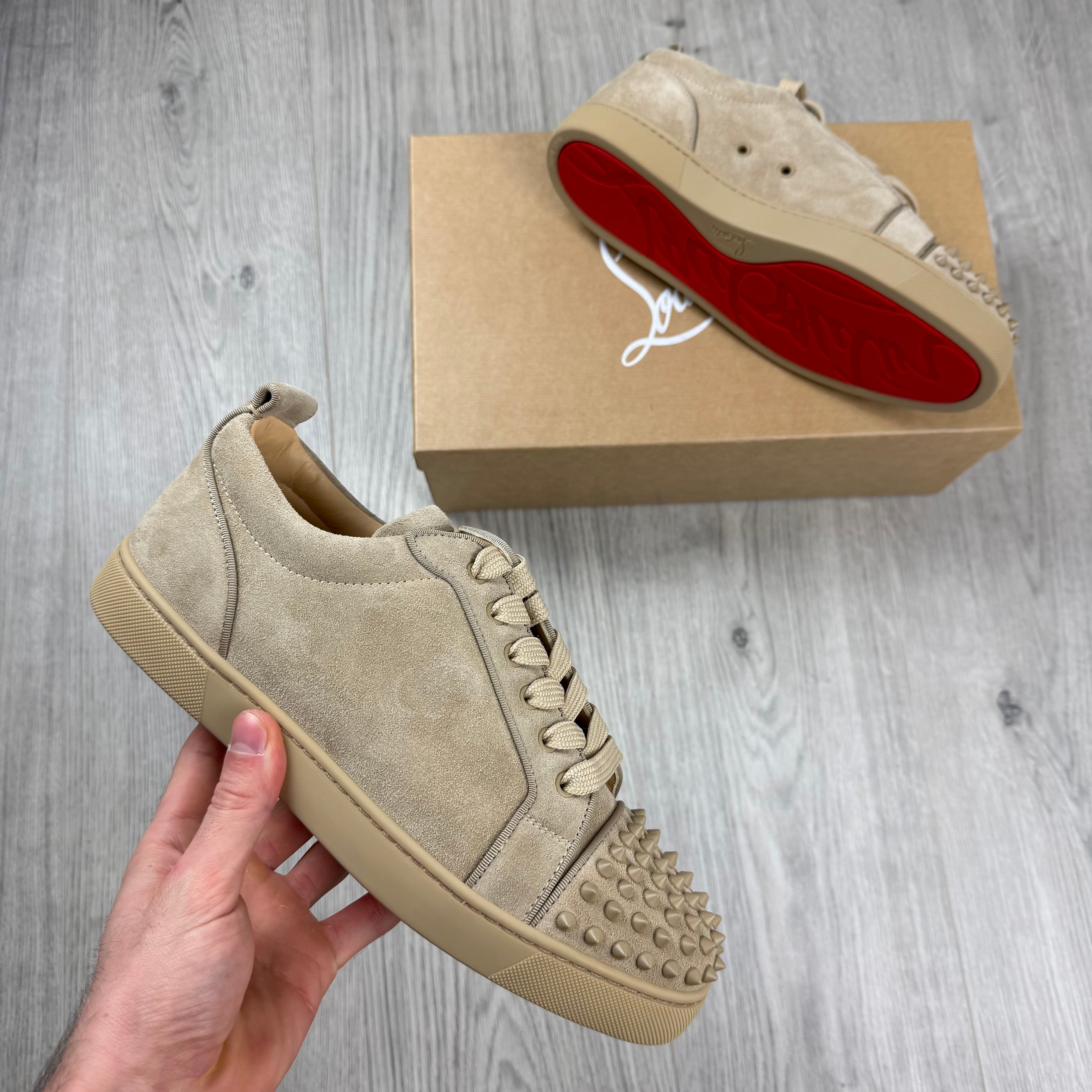 Christian Louboutin | Men's Louis Sneakers | Atlas Beige | Outlet Sale