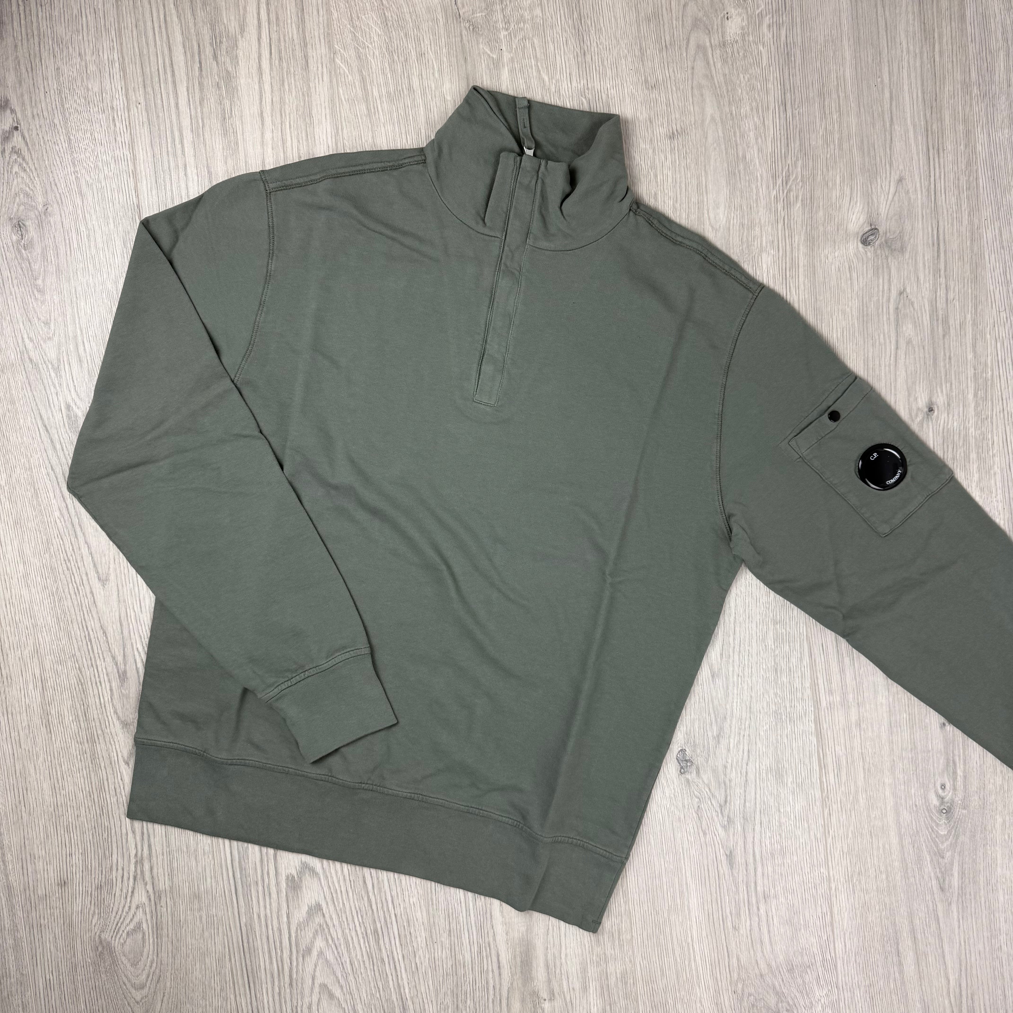 CP Company Light Fleece Zip Sweatshirt - Gunmetal