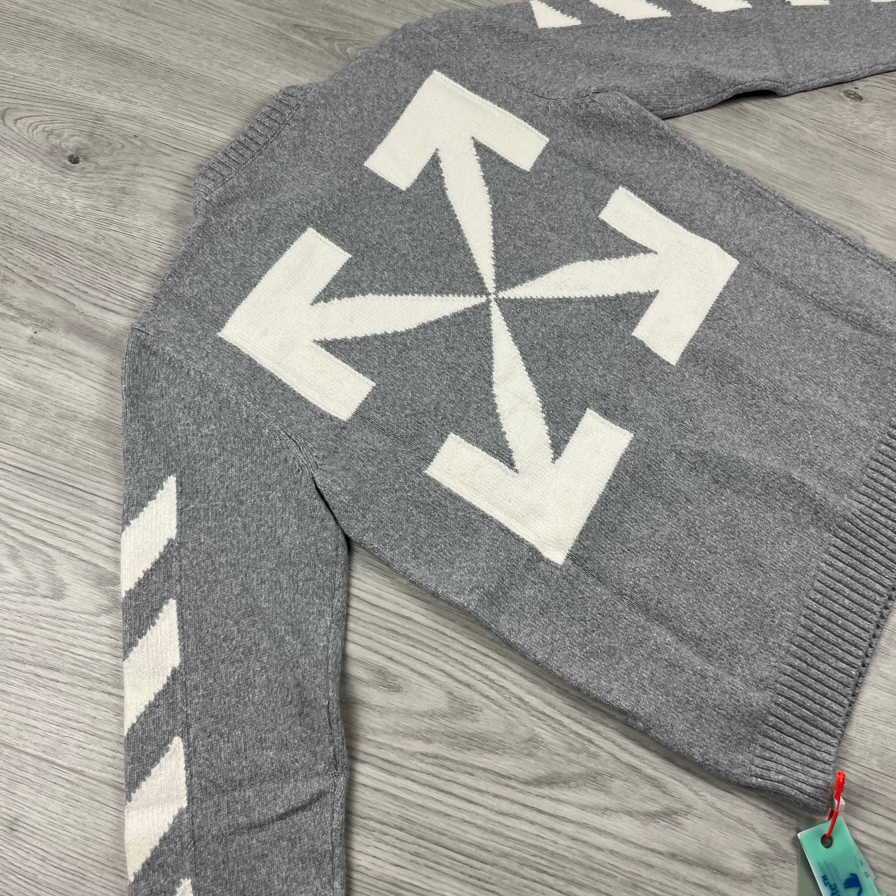 Off-White Knit Sweatshirt - Grey