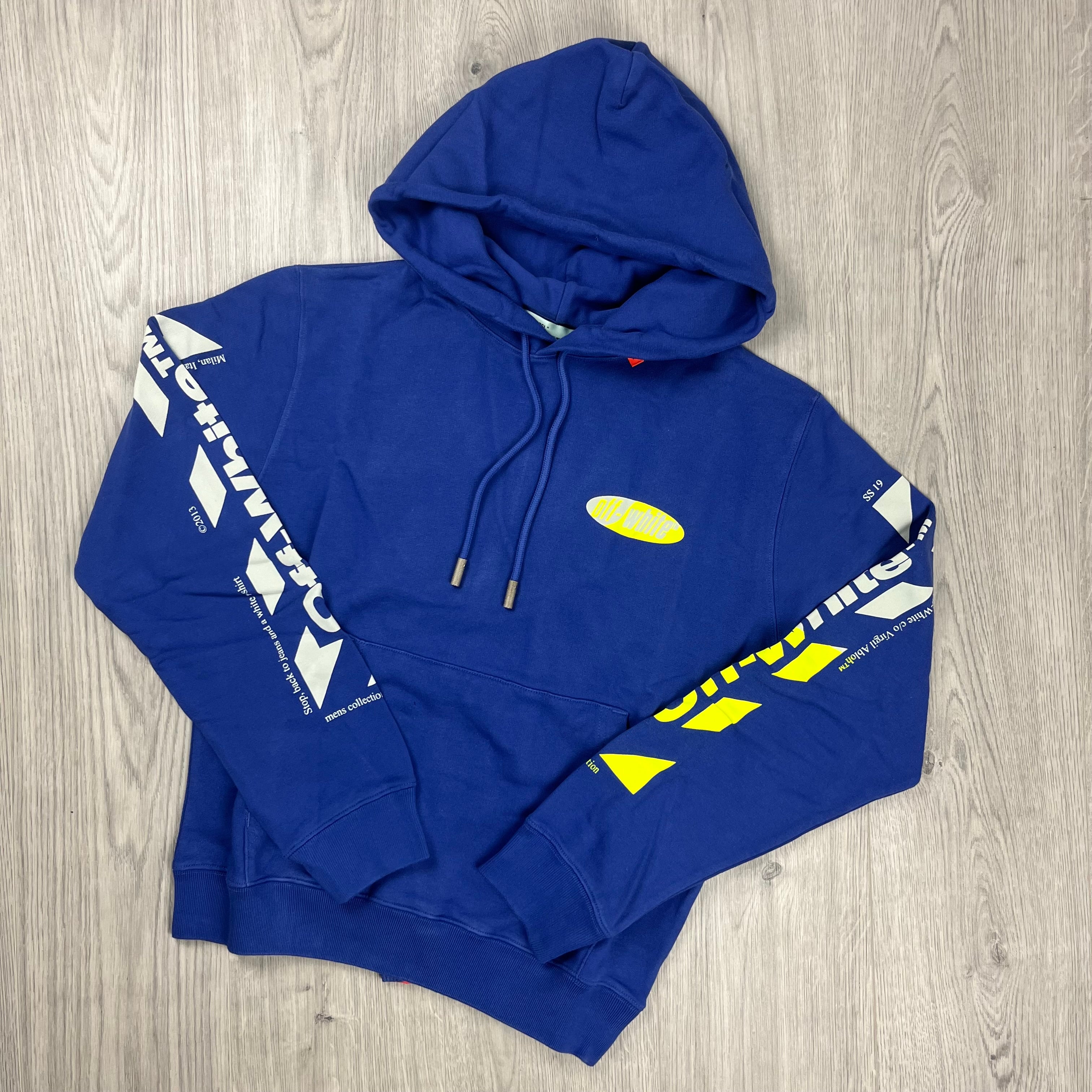 Off-White Split Logo Hoodie - Blue