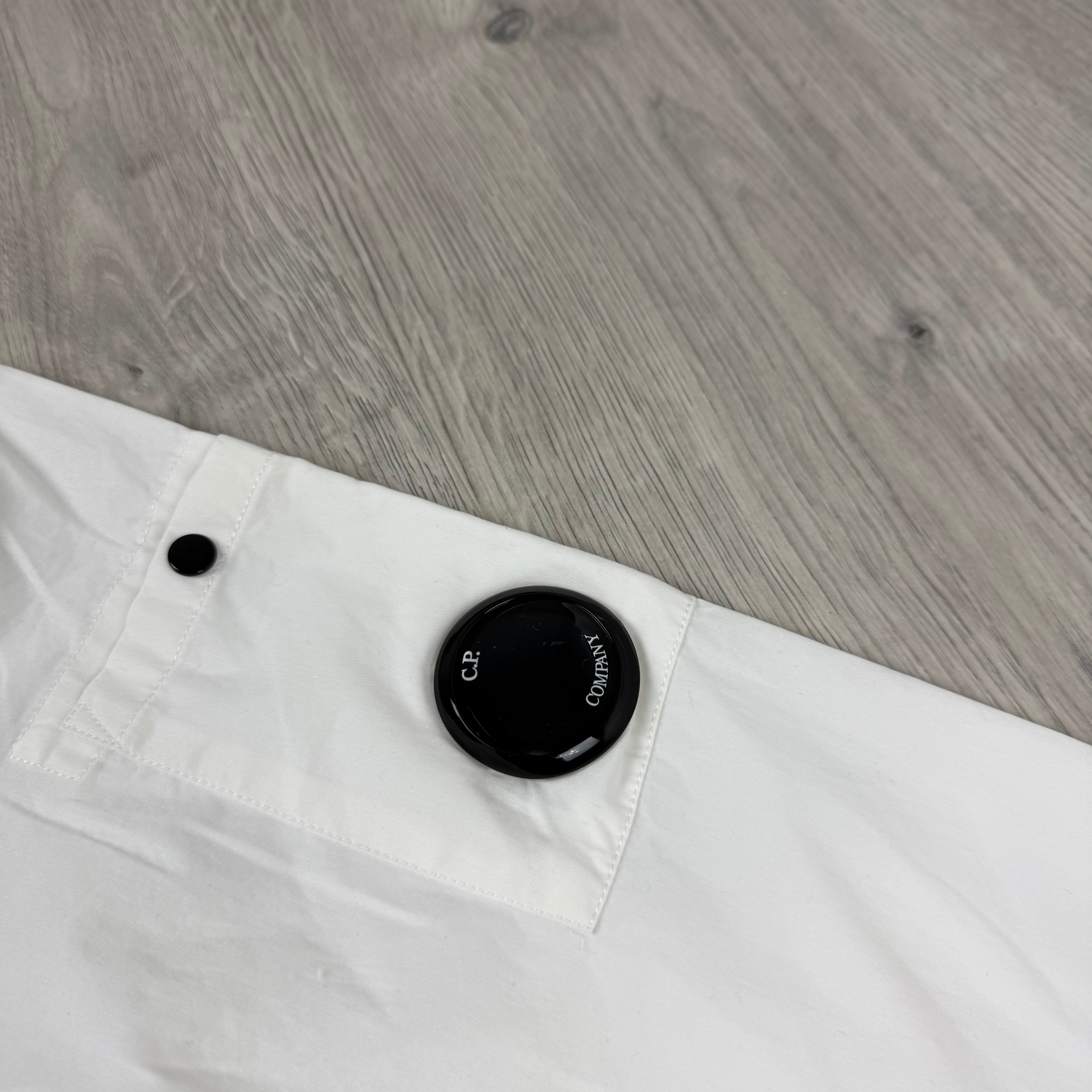 CP Company Junior Zip Overshirt - White