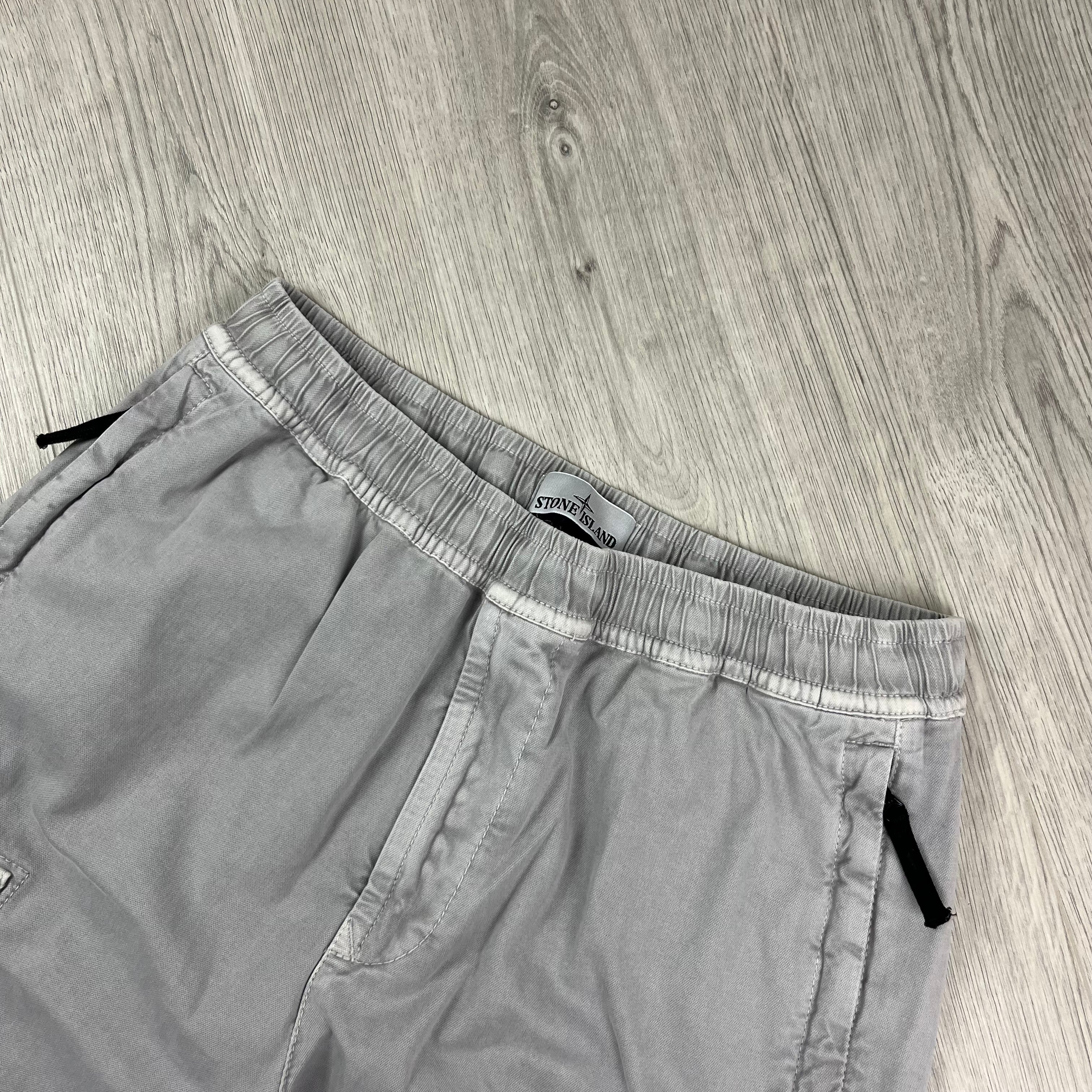 Stone Island Regular Tapered Fit Cargo Pants in Grey. On sale at Open Attire.