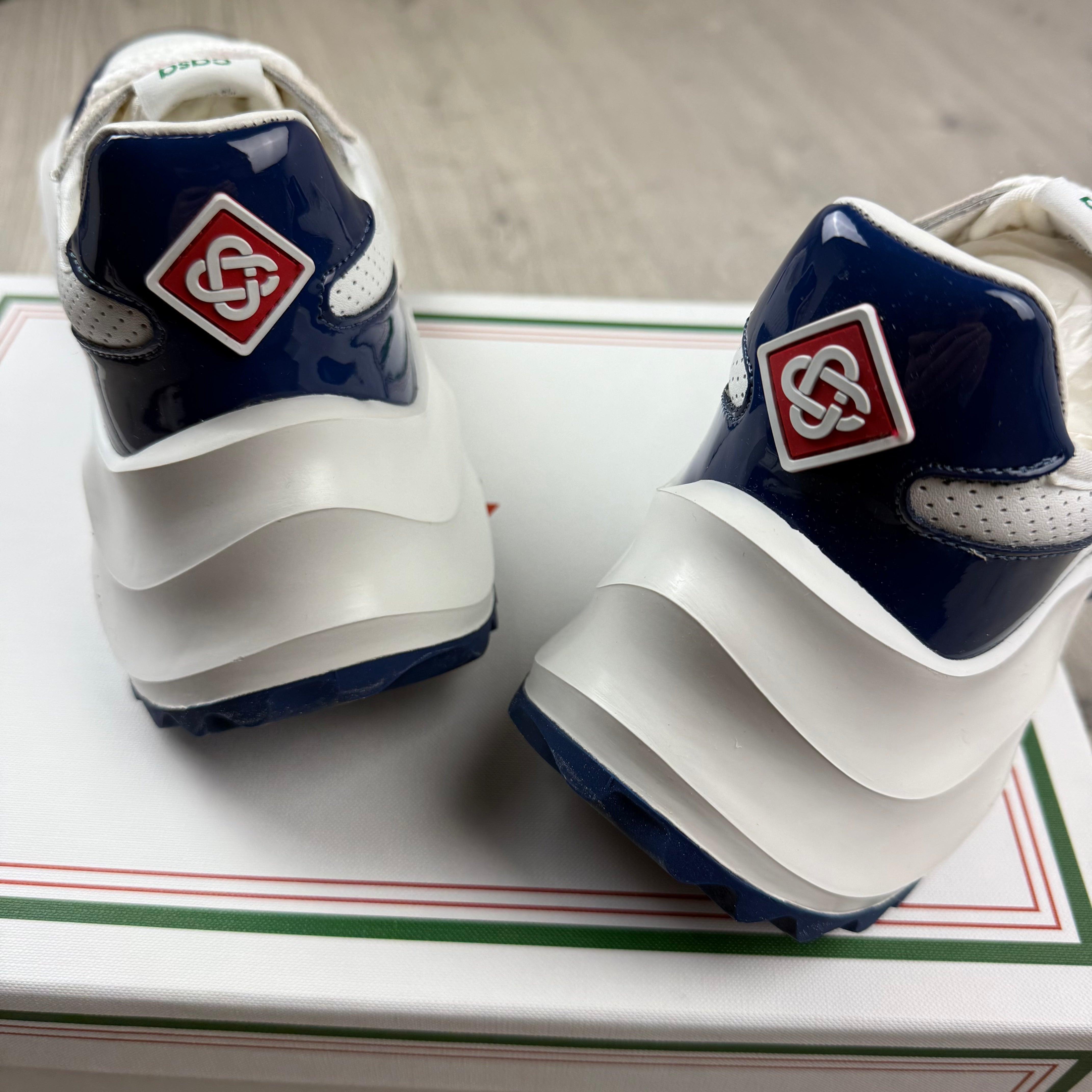 Casablanca | Men's 'Atlantis' Sneaker | White/Navy | Outlet Sale