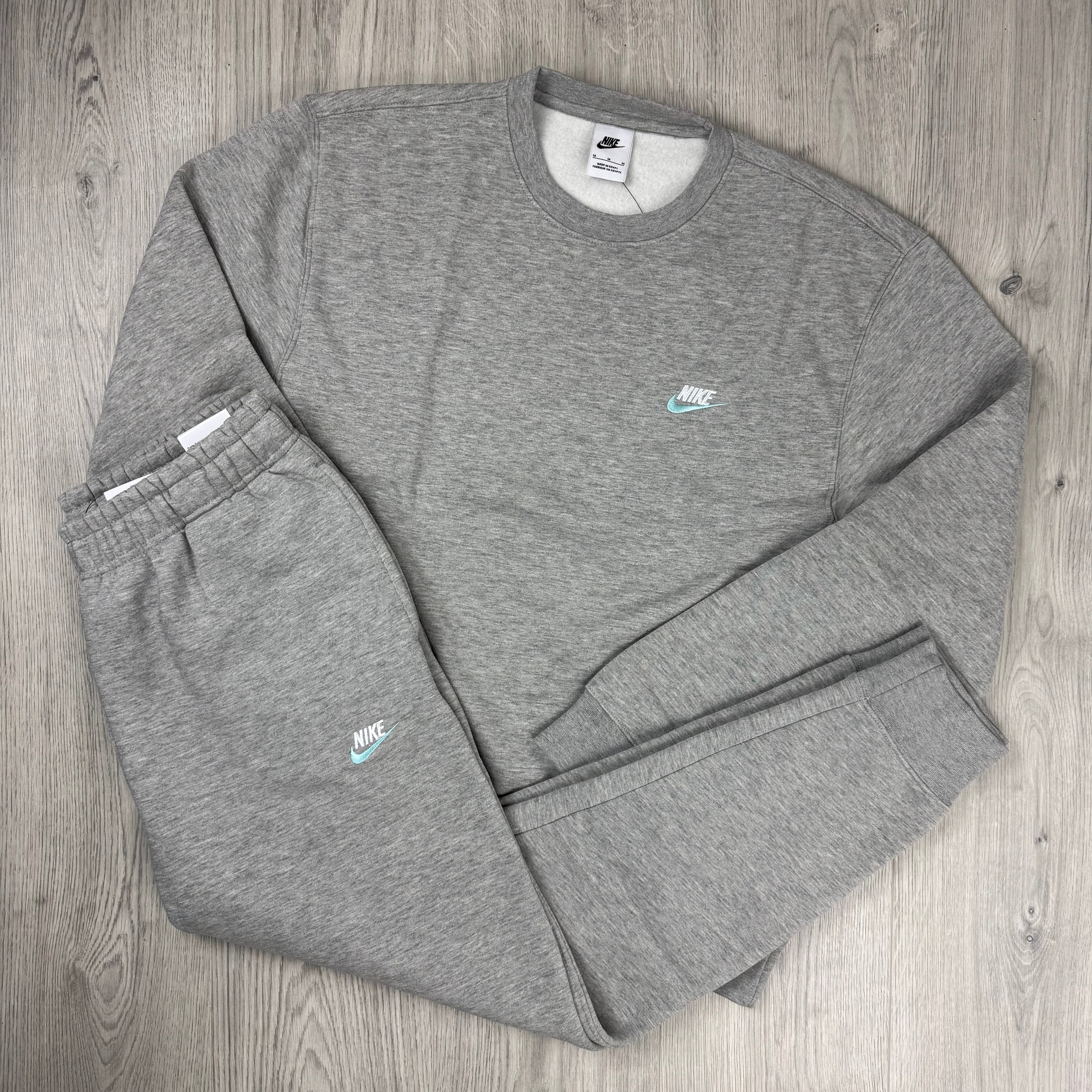 nike club grey tracksuit