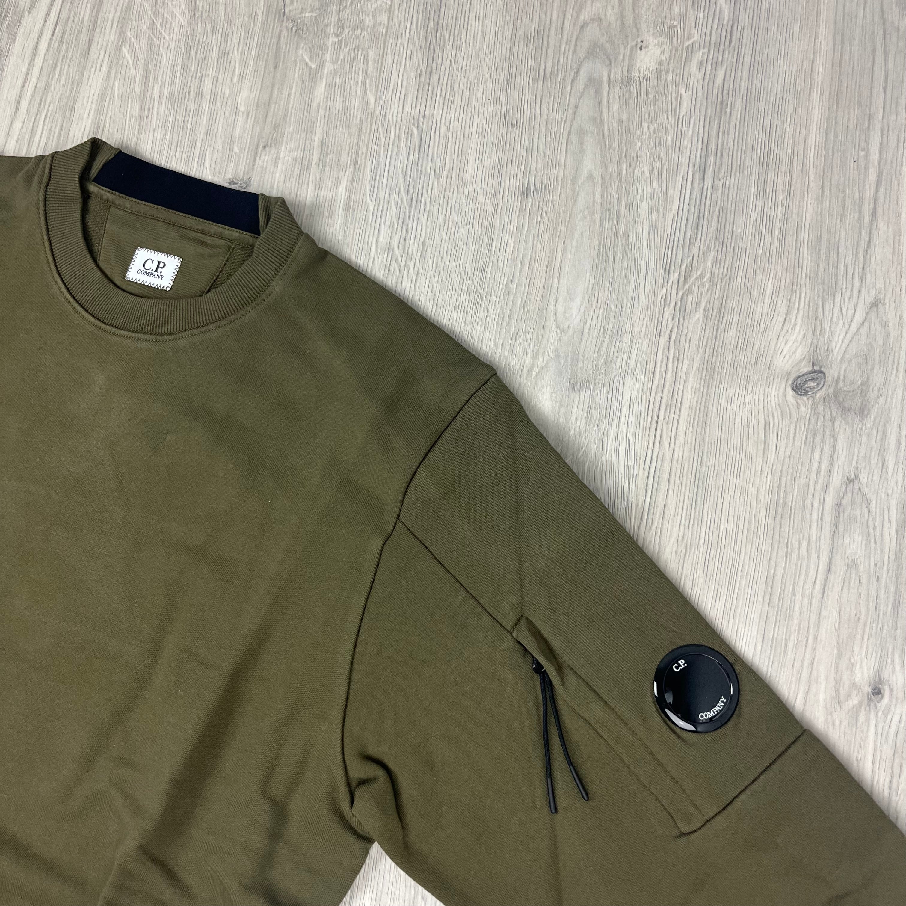 CP Company | Men's Raised Fleece Sweatshirt | Ivy Green | Outlet Sale