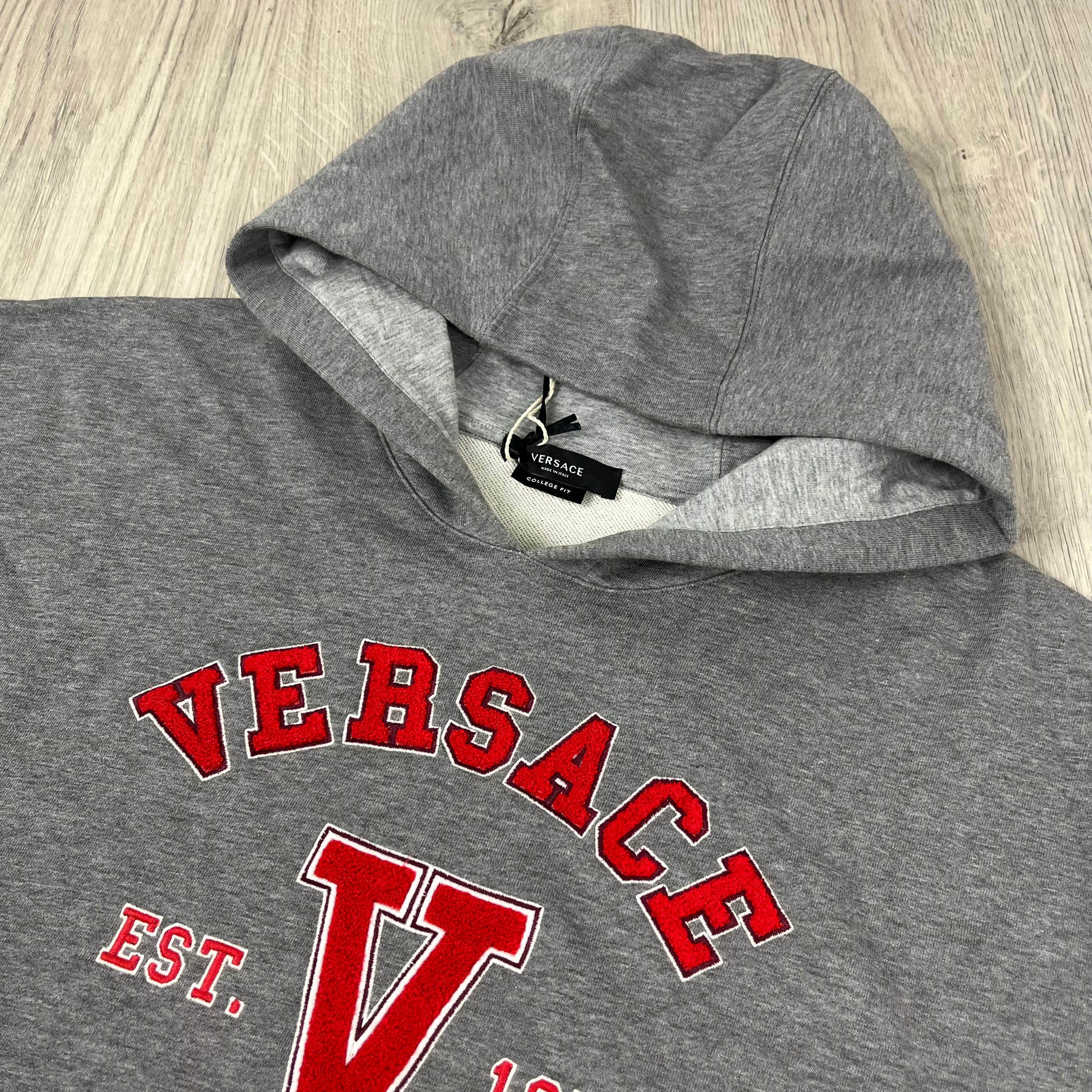 Versace | Men's College Hoodie | Grey | Outlet Sale