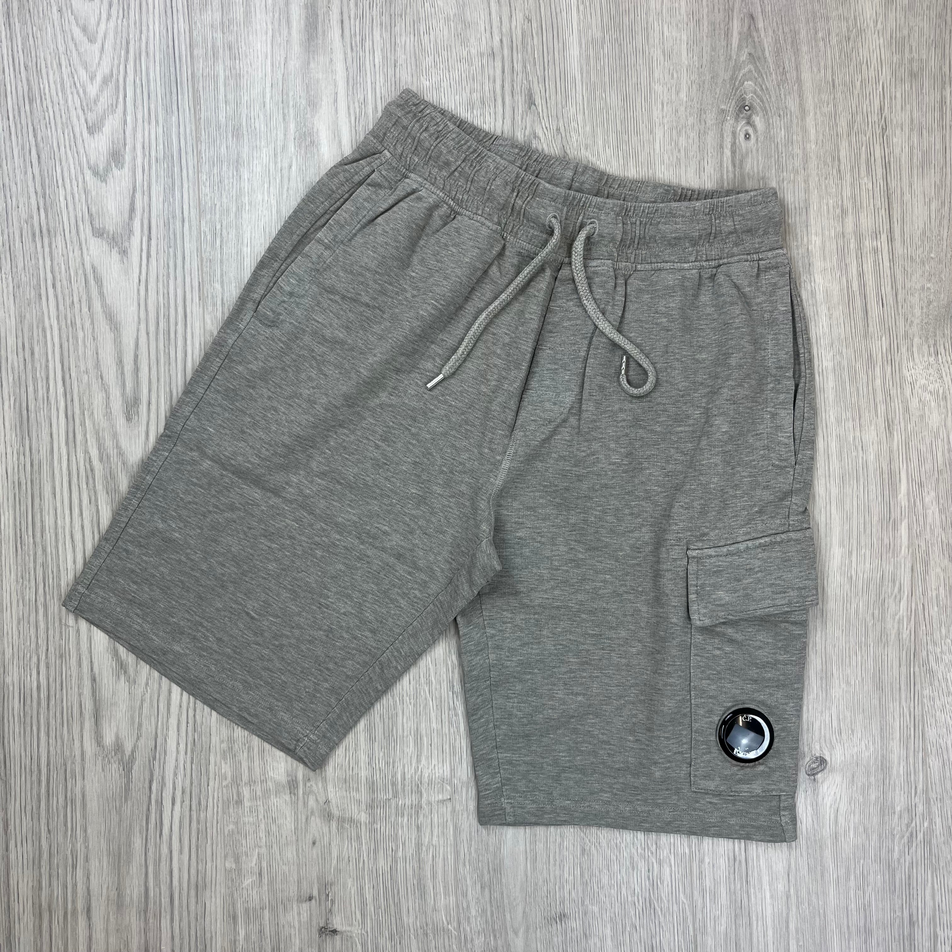 Greystone Melange Jersey Shorts from CP Company Tracksuit. On sale at Open Attire.