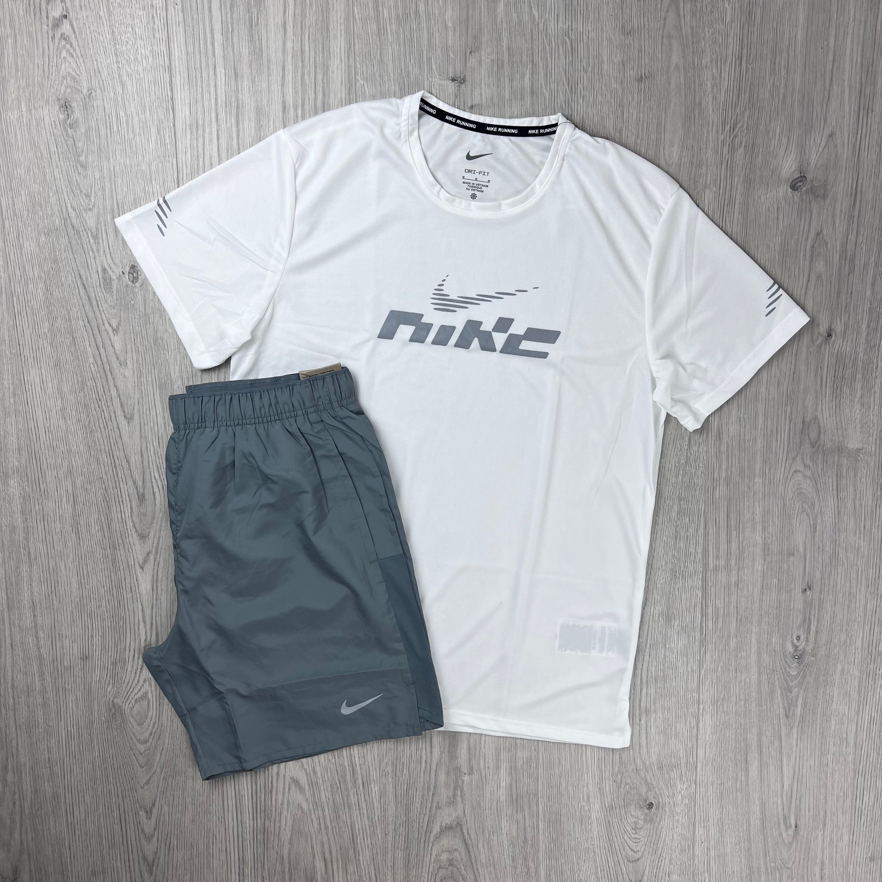 Nike 'Miler' Flash Set - White/Grey