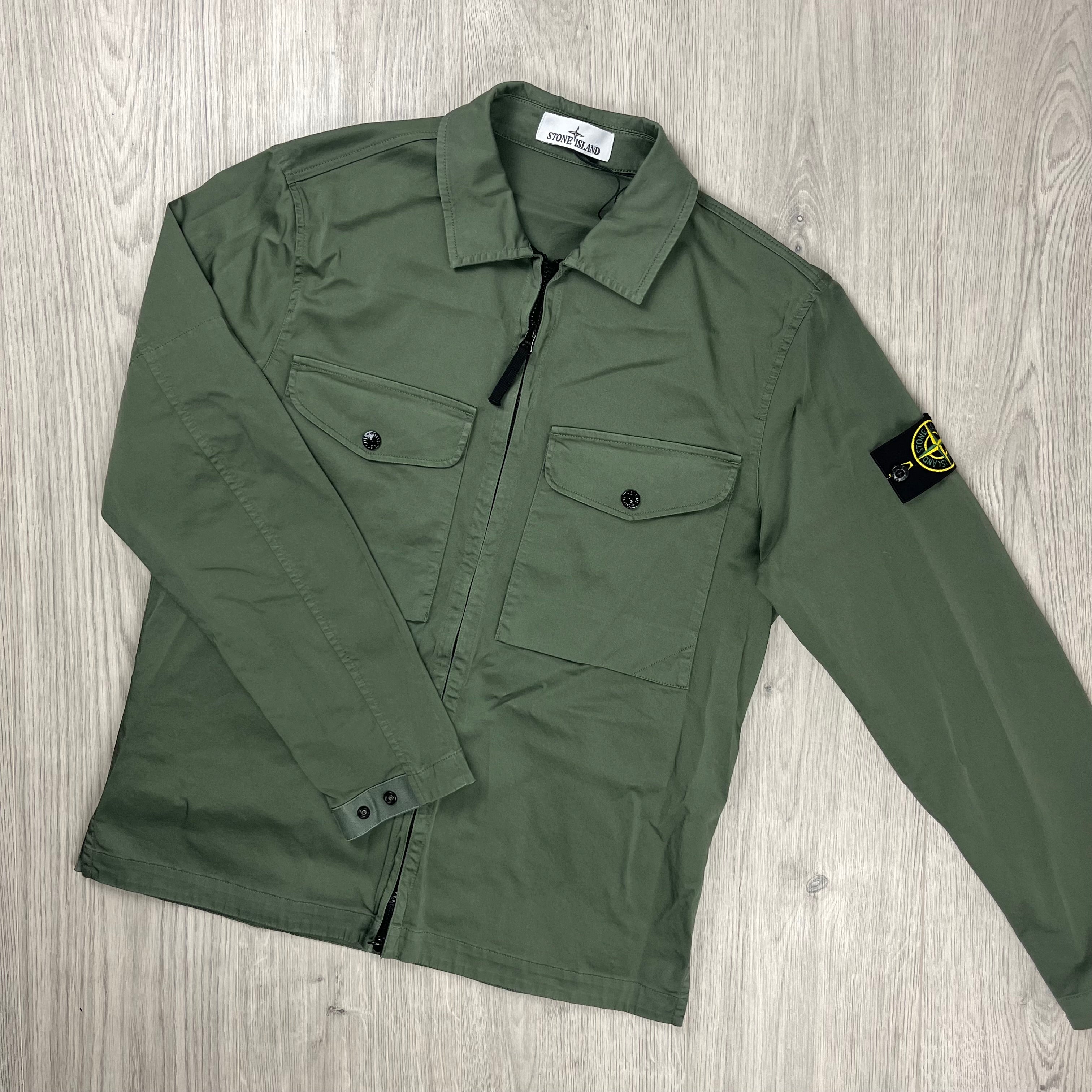 Stone Island Zip Overshirt - Musk