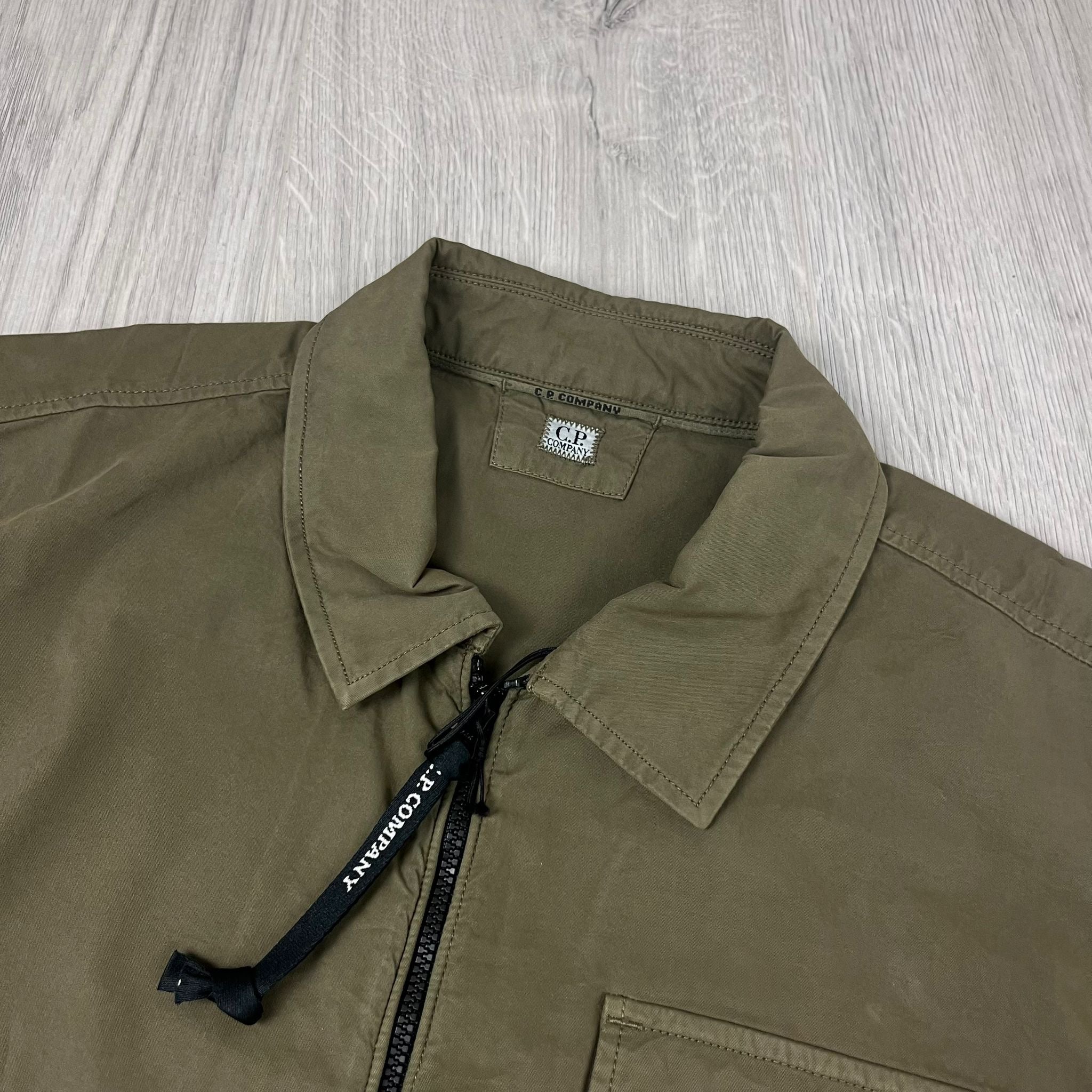 CP Company | Men's Zip Overshirt | Ivy Green | Outlet Sale