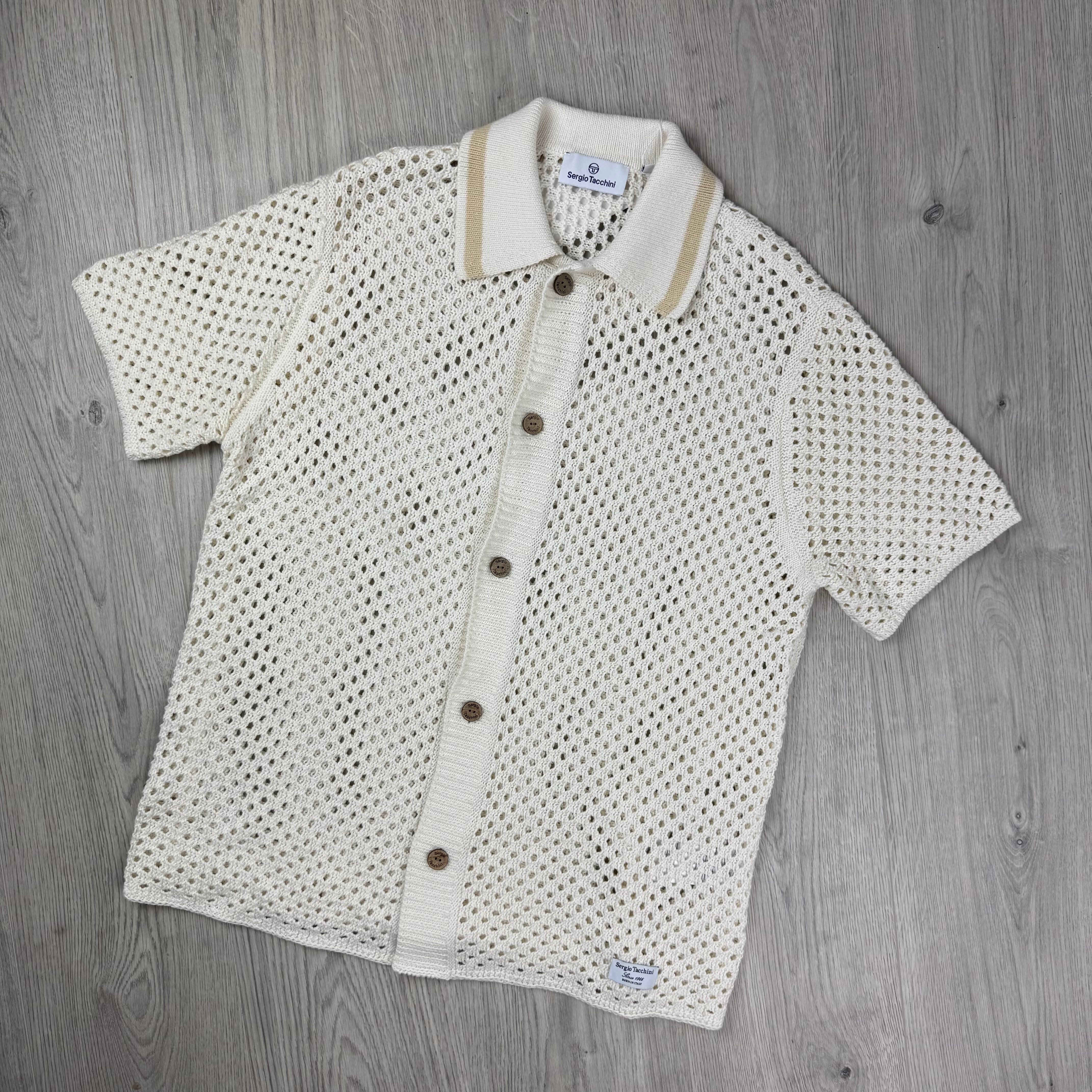Sergio Tacchini 'Ortigia' Mesh Shirt - Gardenia