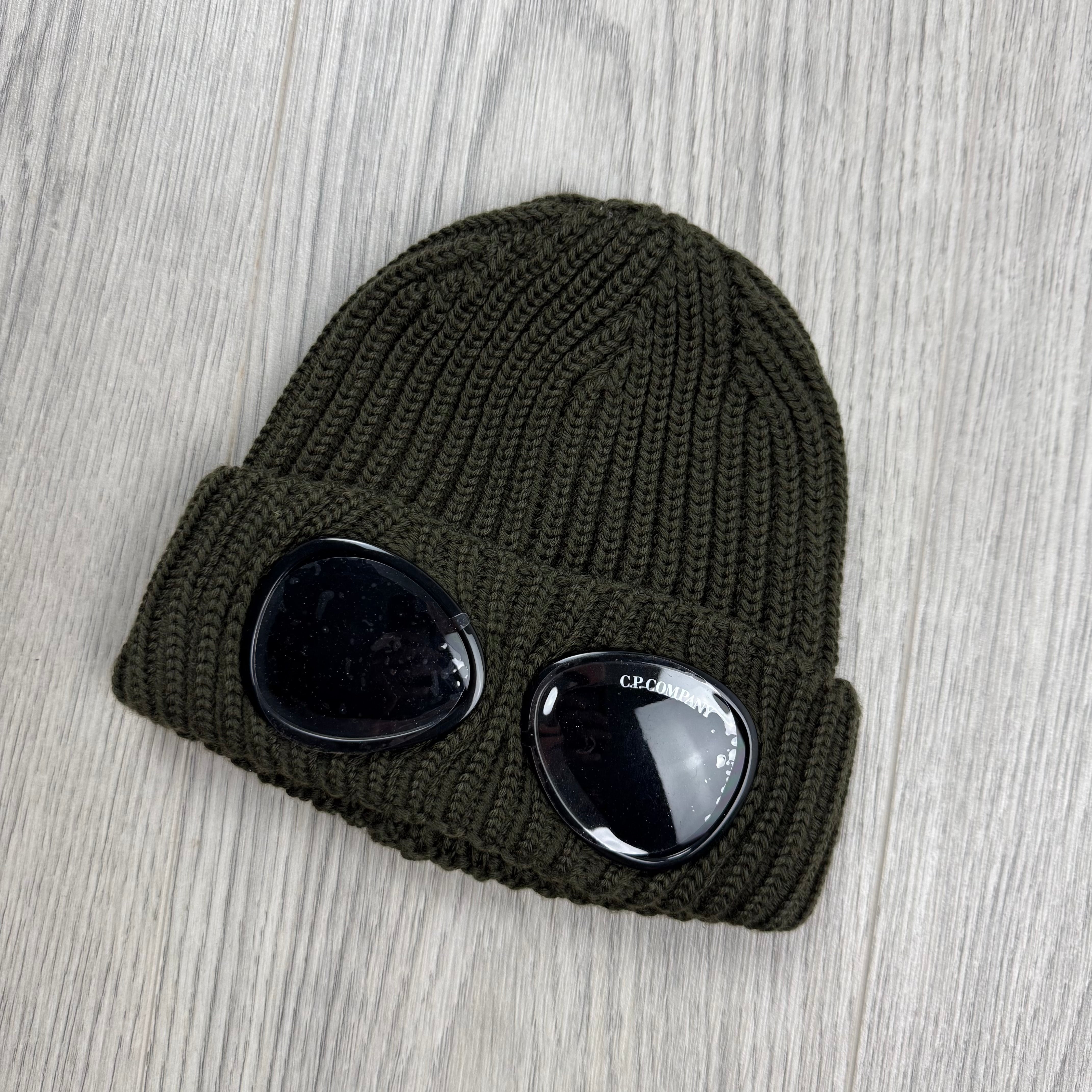 CP Company Junior Goggle Beanie - Ivy Green