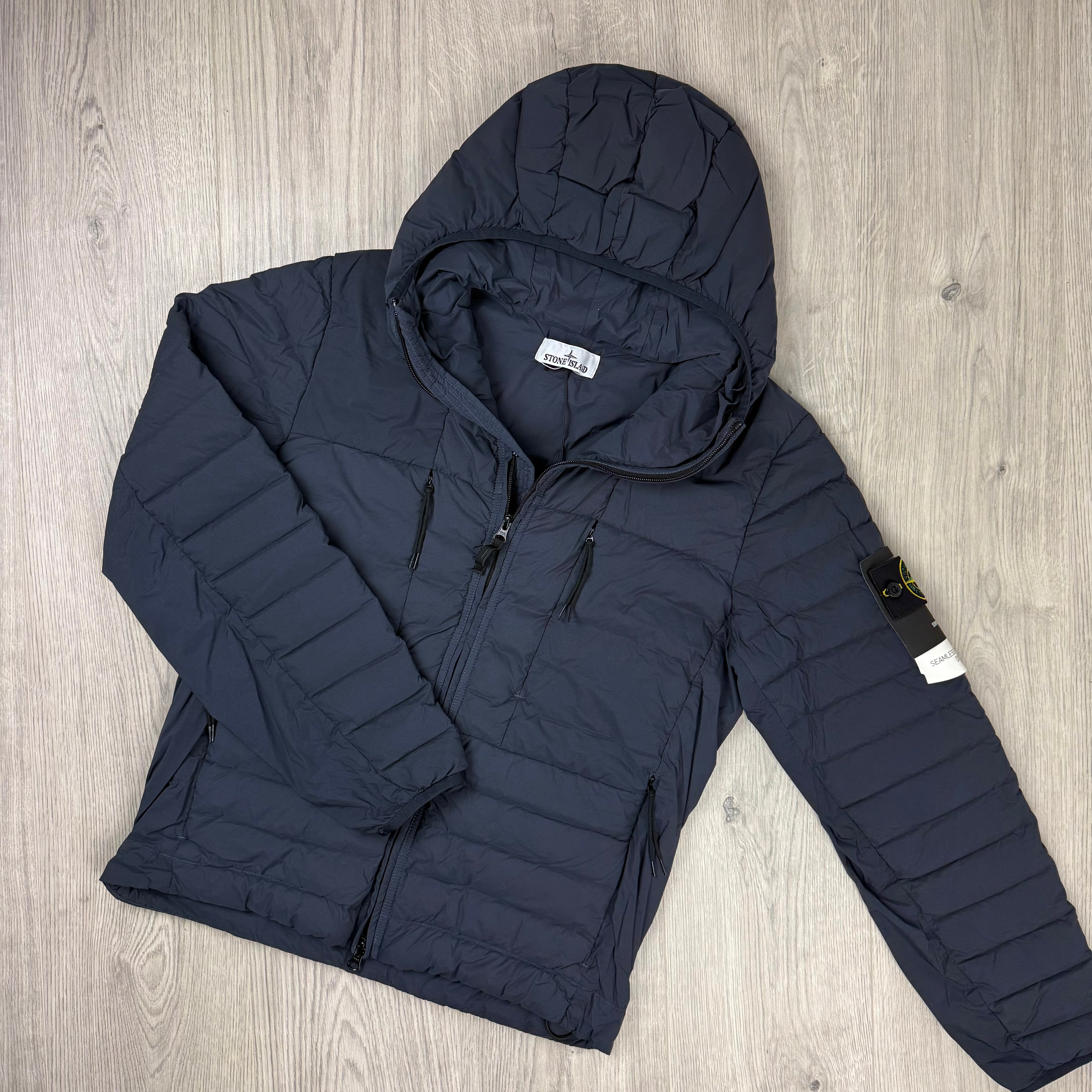 Stone Island Seamless Down Jacket - Navy