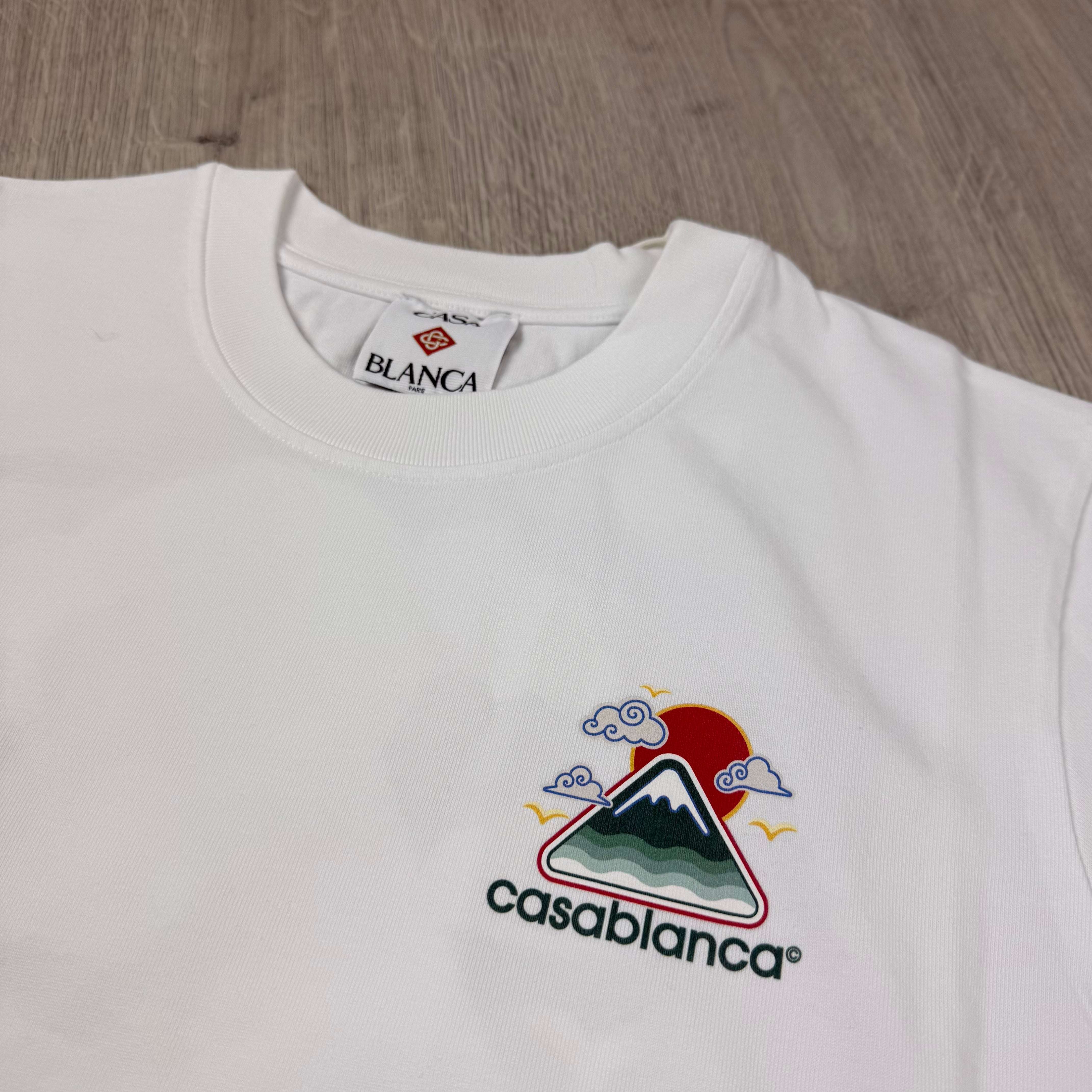 Casablanca | Men's 'Montagne Ondulee' T-Shirt | White | Outlet Sale