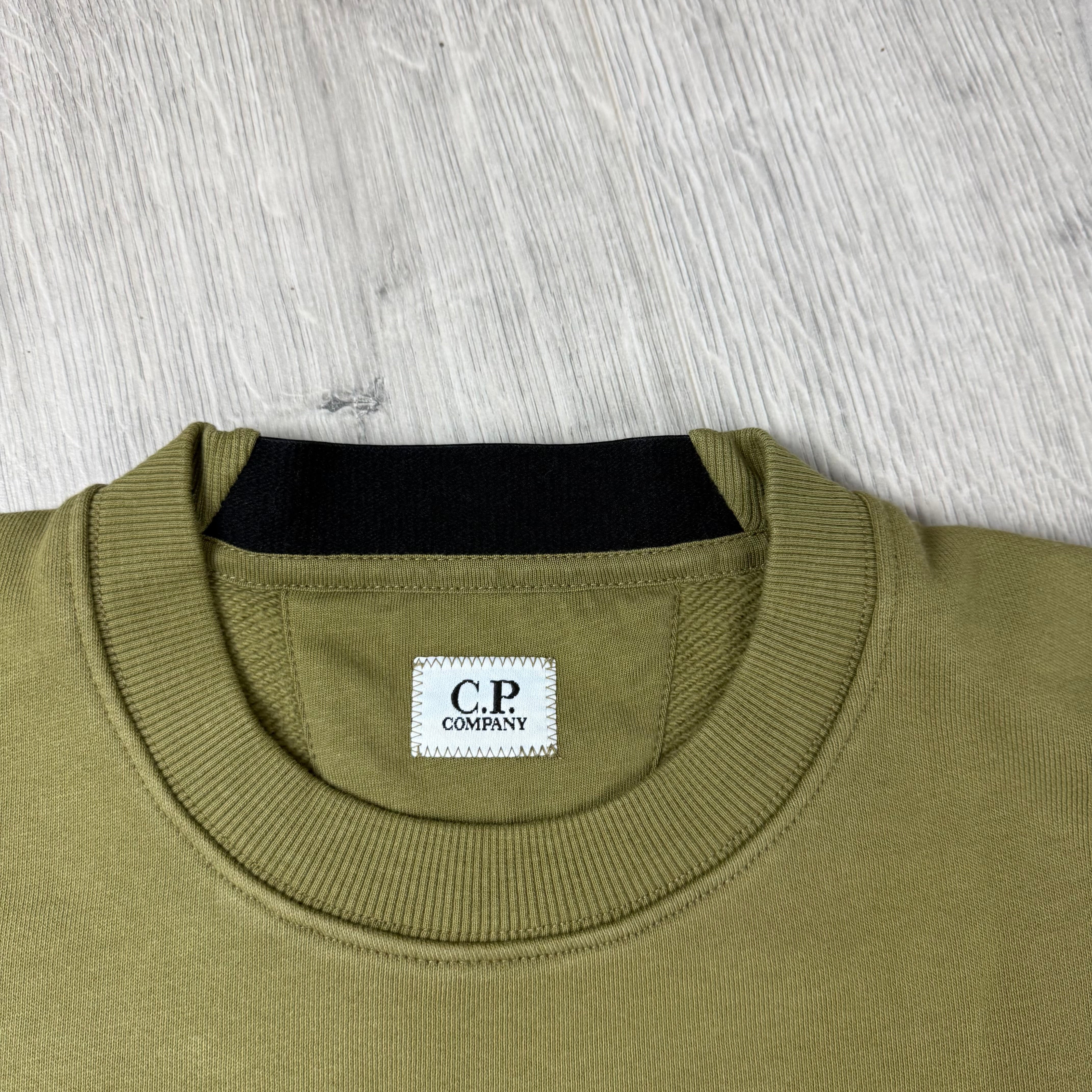 CP Company Raised Fleece Sweatshirt - Dried Herb