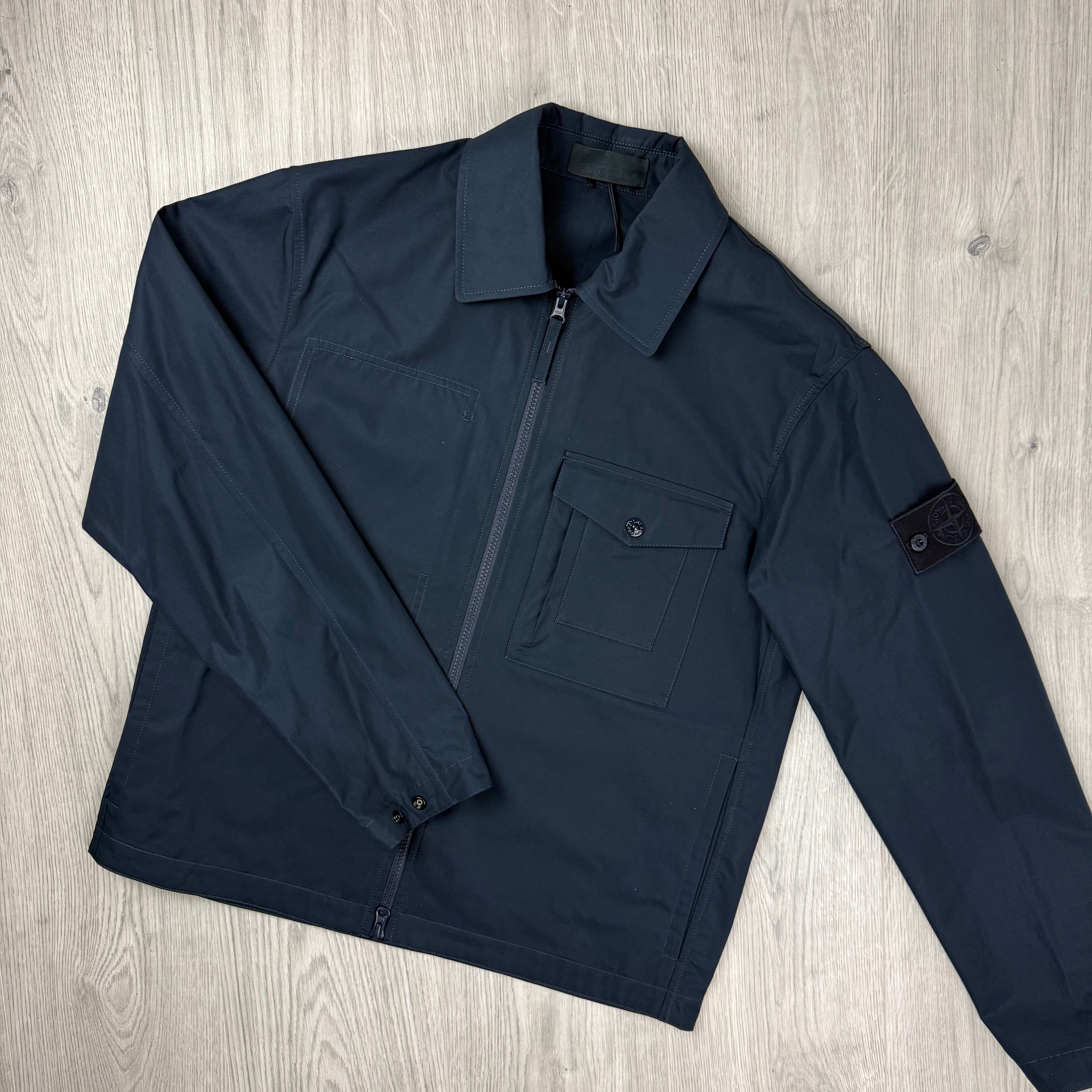 STONE  2024 GHOST OVERSHIRT 鑑定済 L Stone Island Ghost Overshirt - Navy