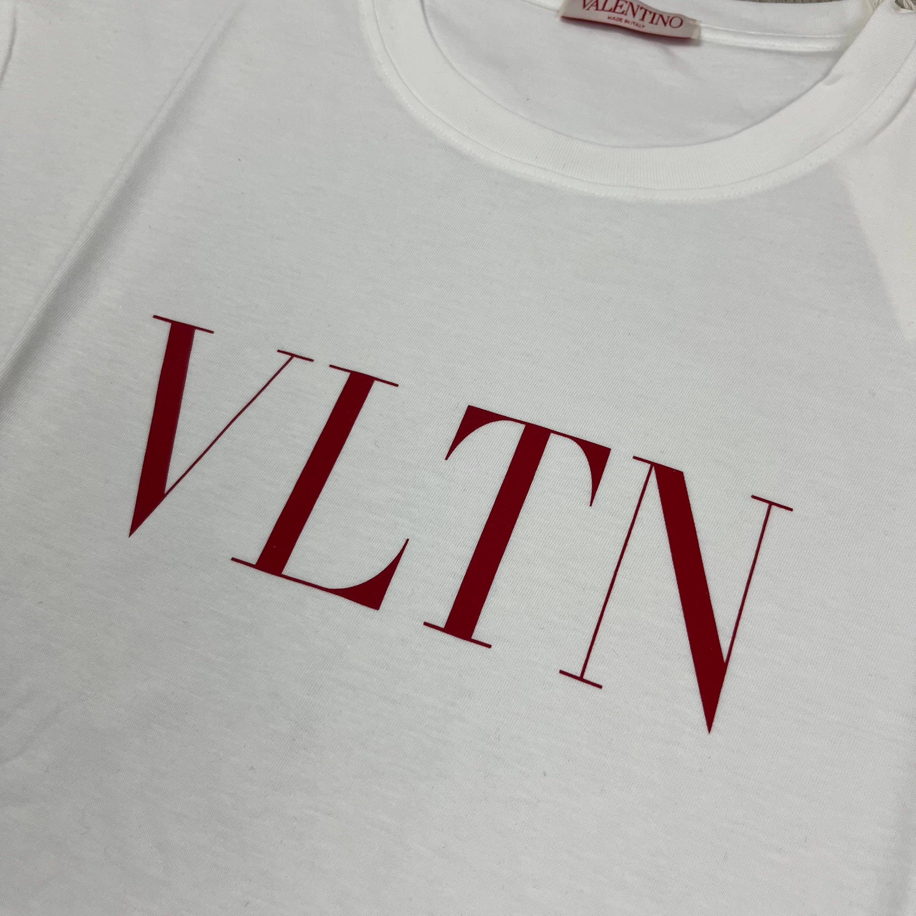 ☆Valentino☆セール！コットン Tシャツ VLTNプリント ホワイト VALENTINO VLTN コットン Tシャツ (VALENTINO/Tシャツ