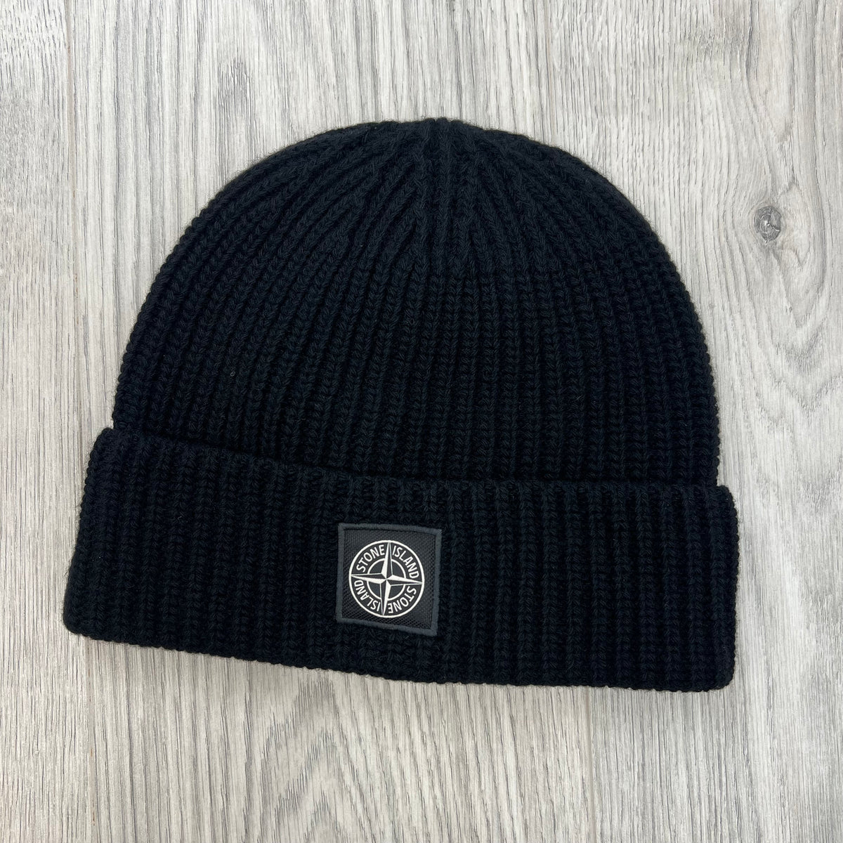 Stone Island Wool Beanie - Black