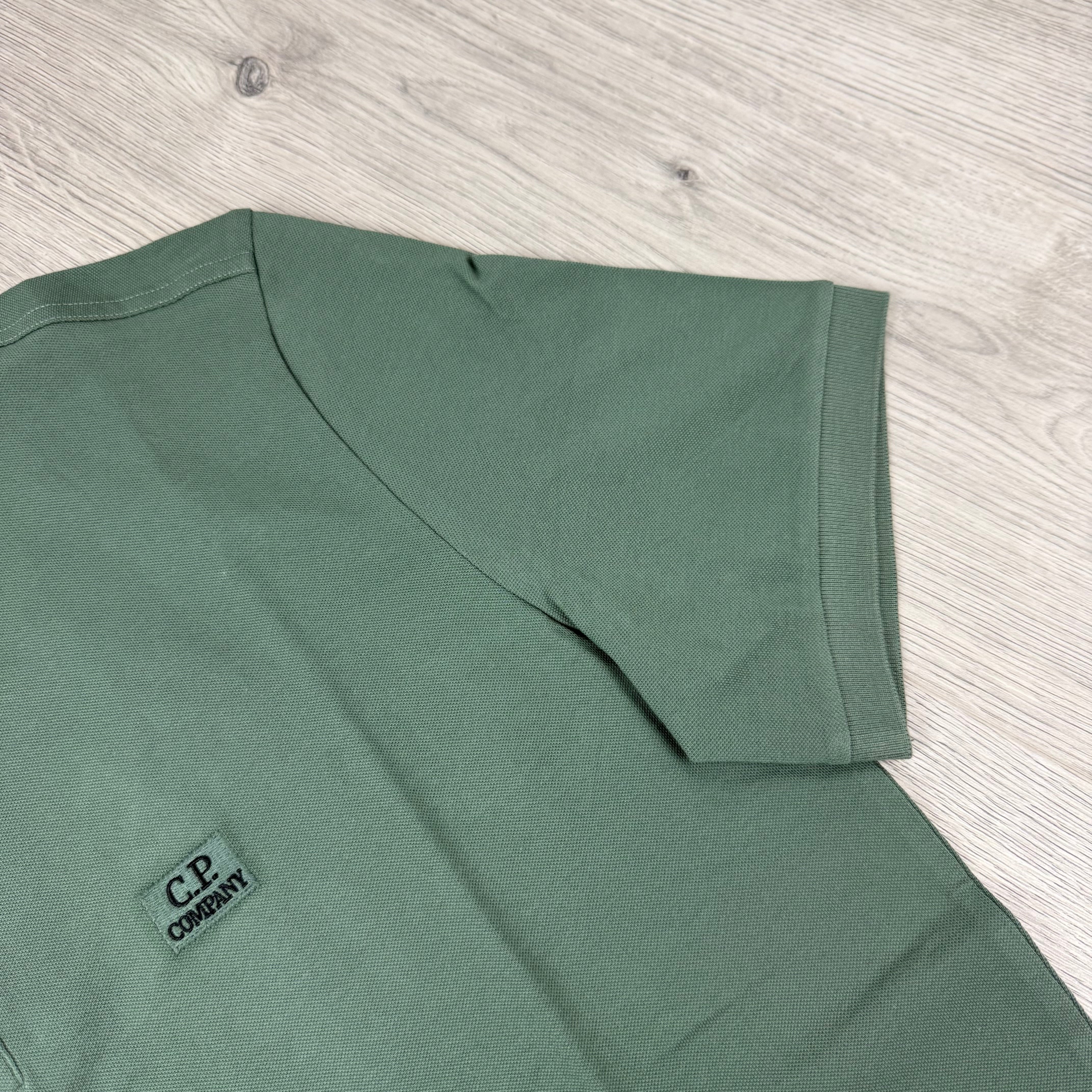 CP Company Piquet Polo Shirt - Laurel Wreath