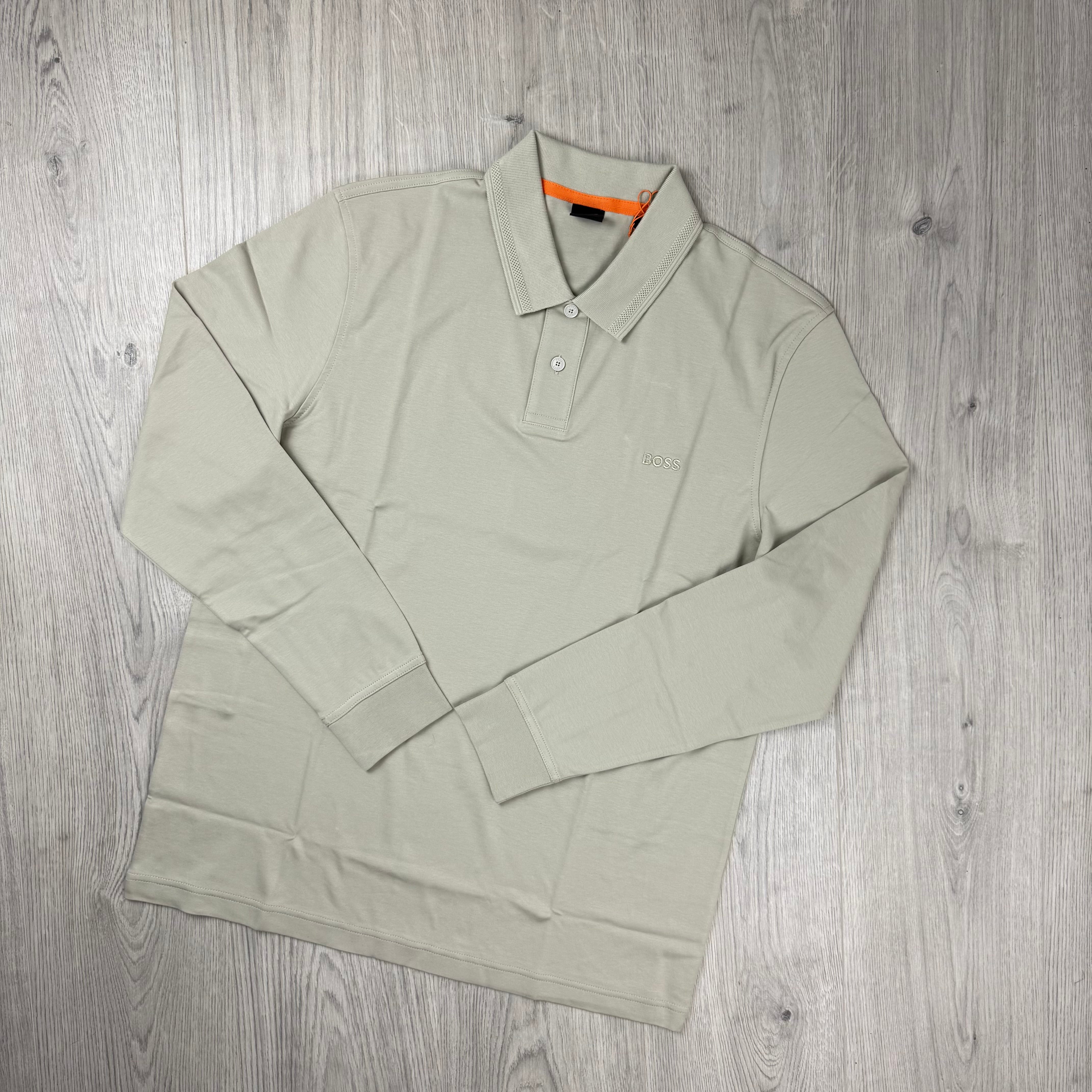 Hugo Boss Long Sleeve Polo Shirt - Beige