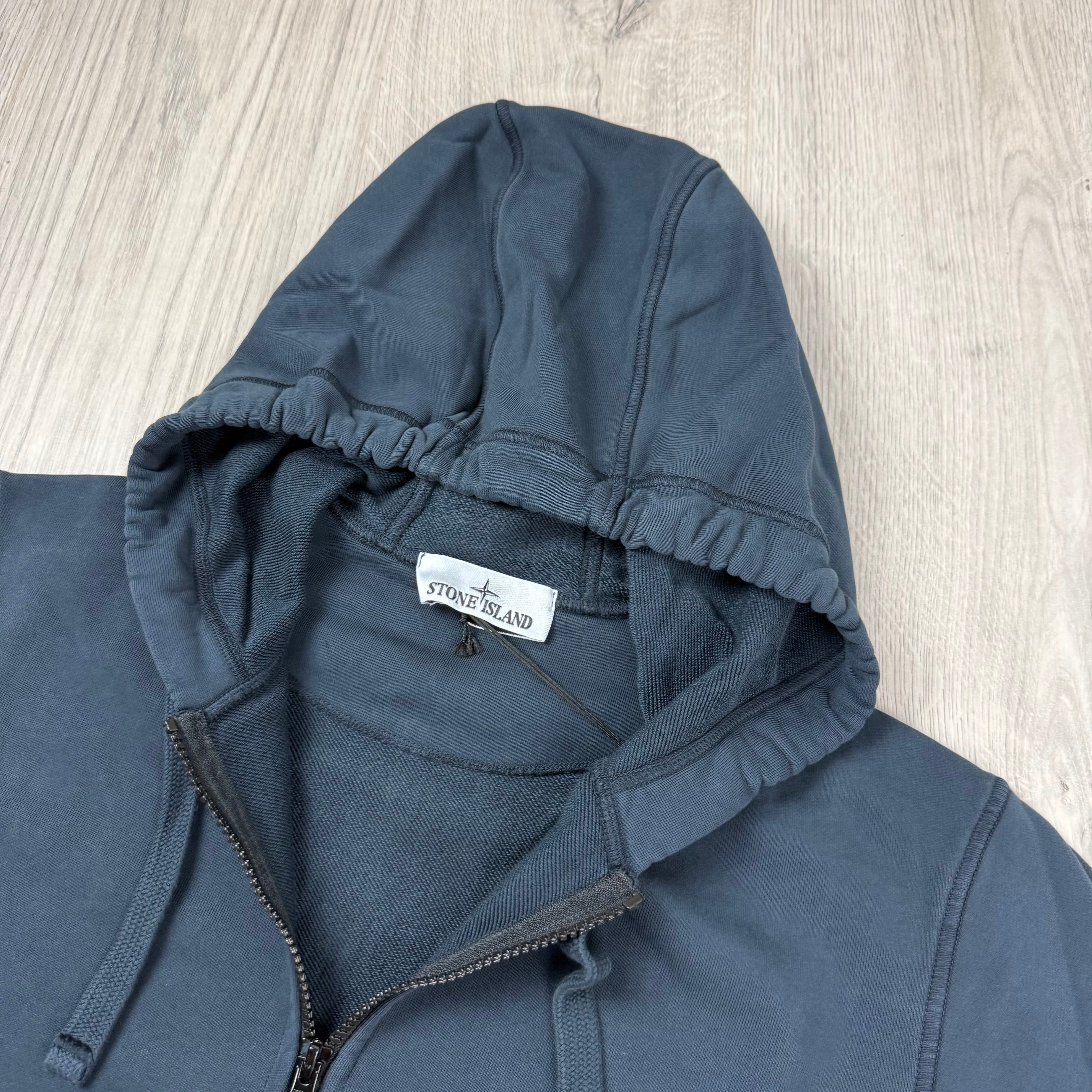 Stone Island Zip Hoodie - Navy