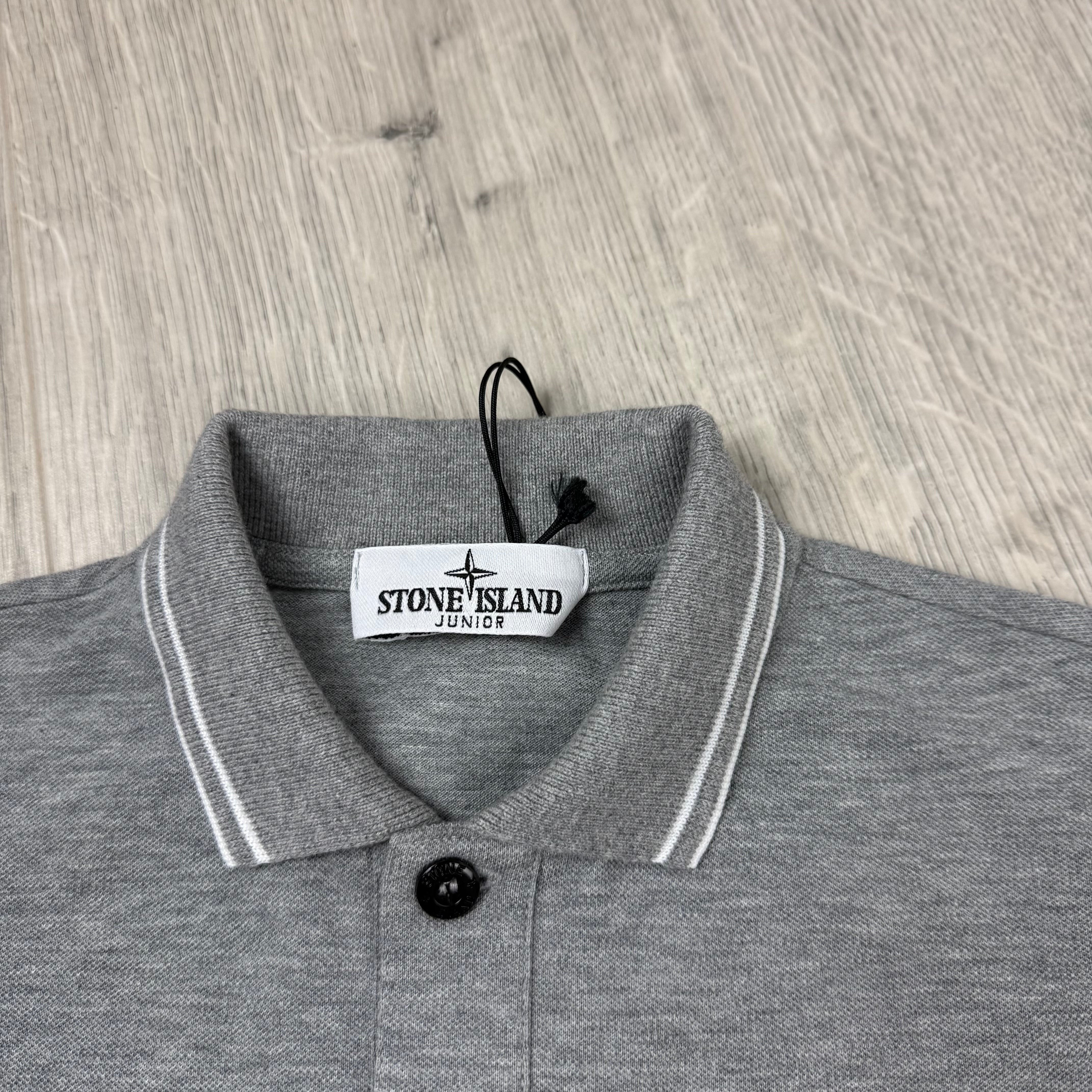 Stone Island Junior Patch Polo Shirt - Grey