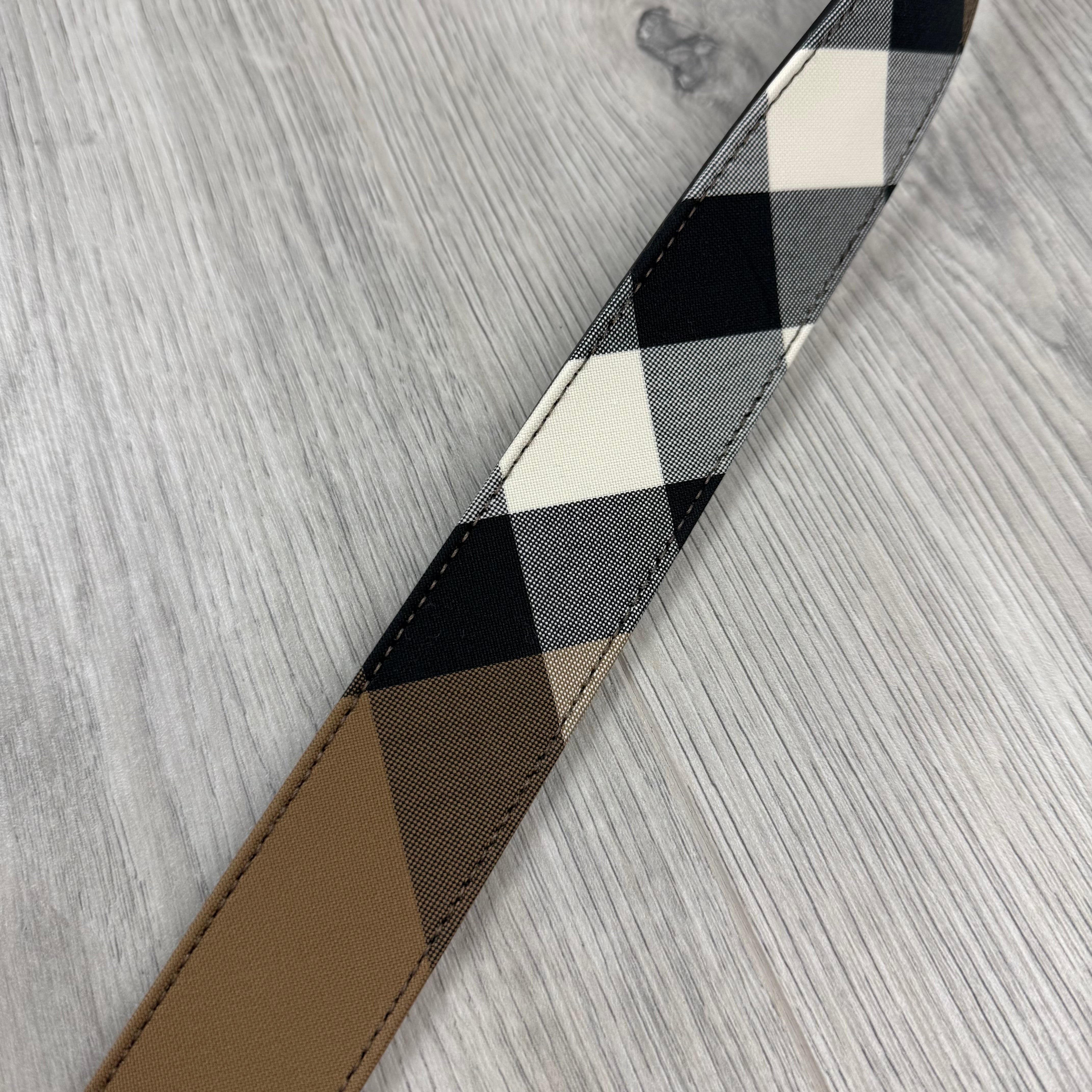 Burberry Reversible 'Louis' Belt - Taupe Brown