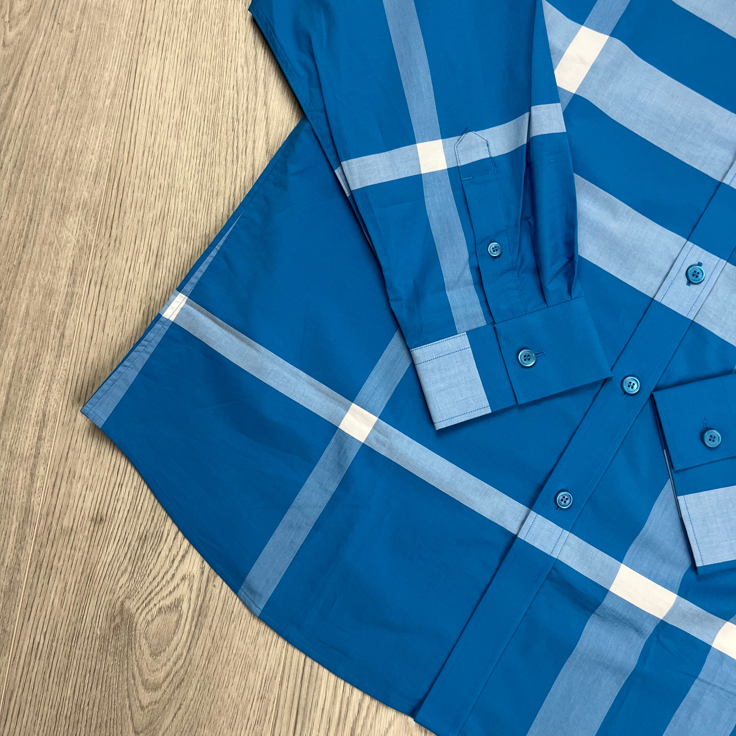 Burberry Check Shirt - Blue