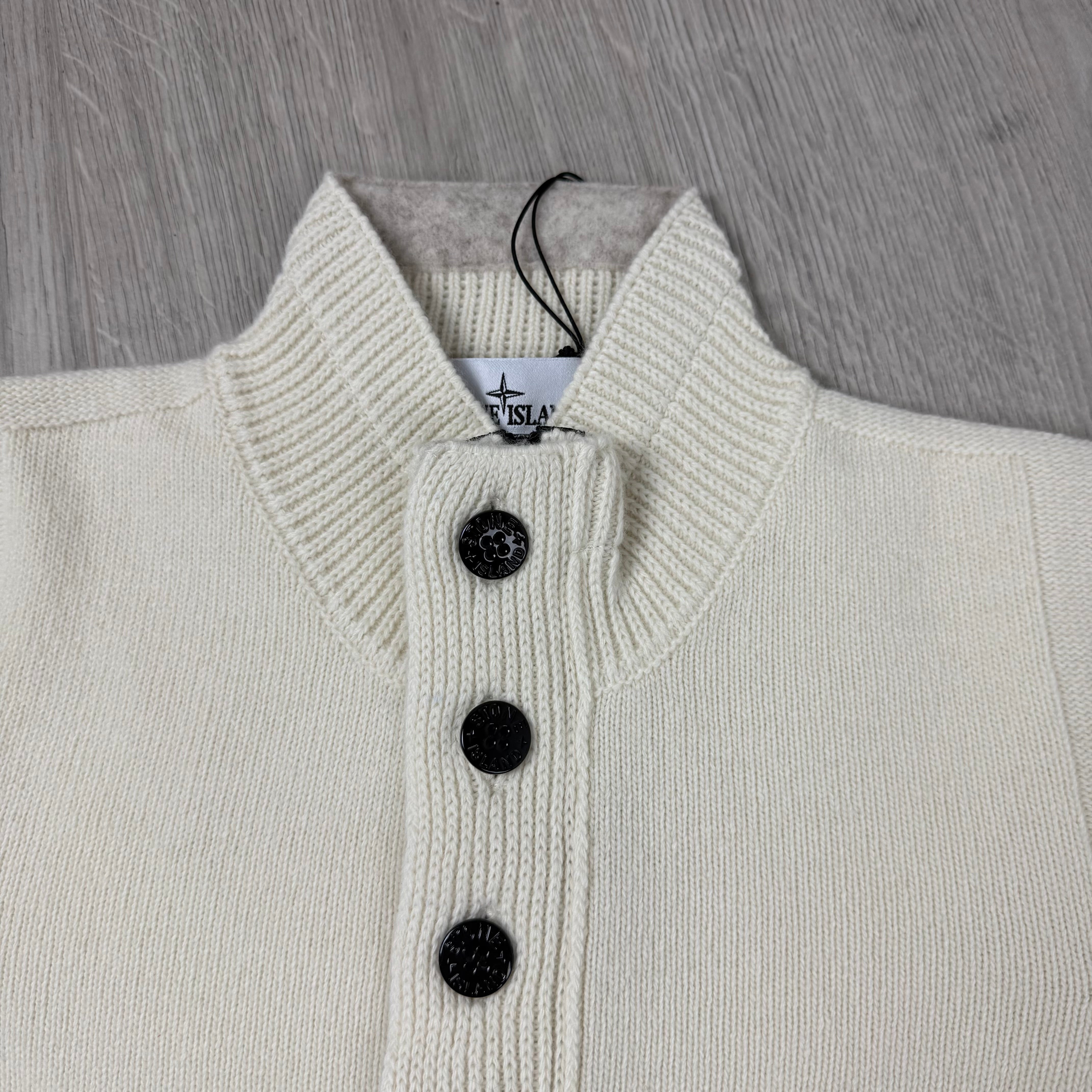 Stone Island Knit Zip Sweatshirt - Ivory