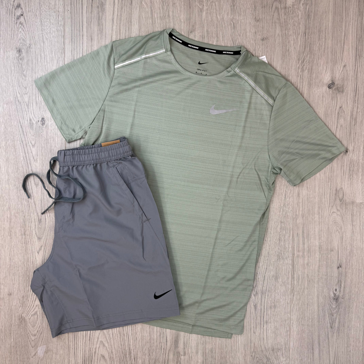 Nike 'Miler' Set - Sage/Grey