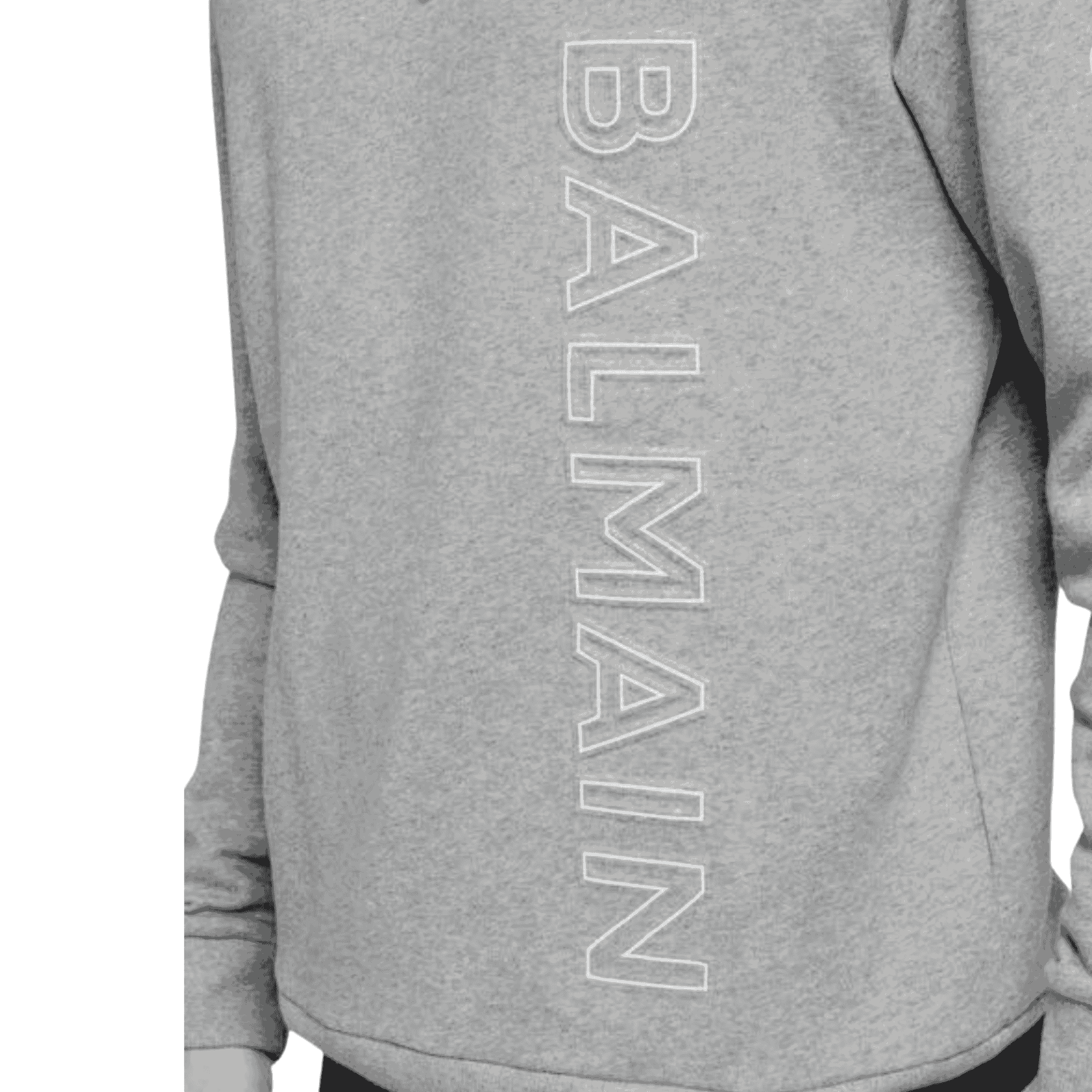 Balmain Embossed Hoodie - Grey