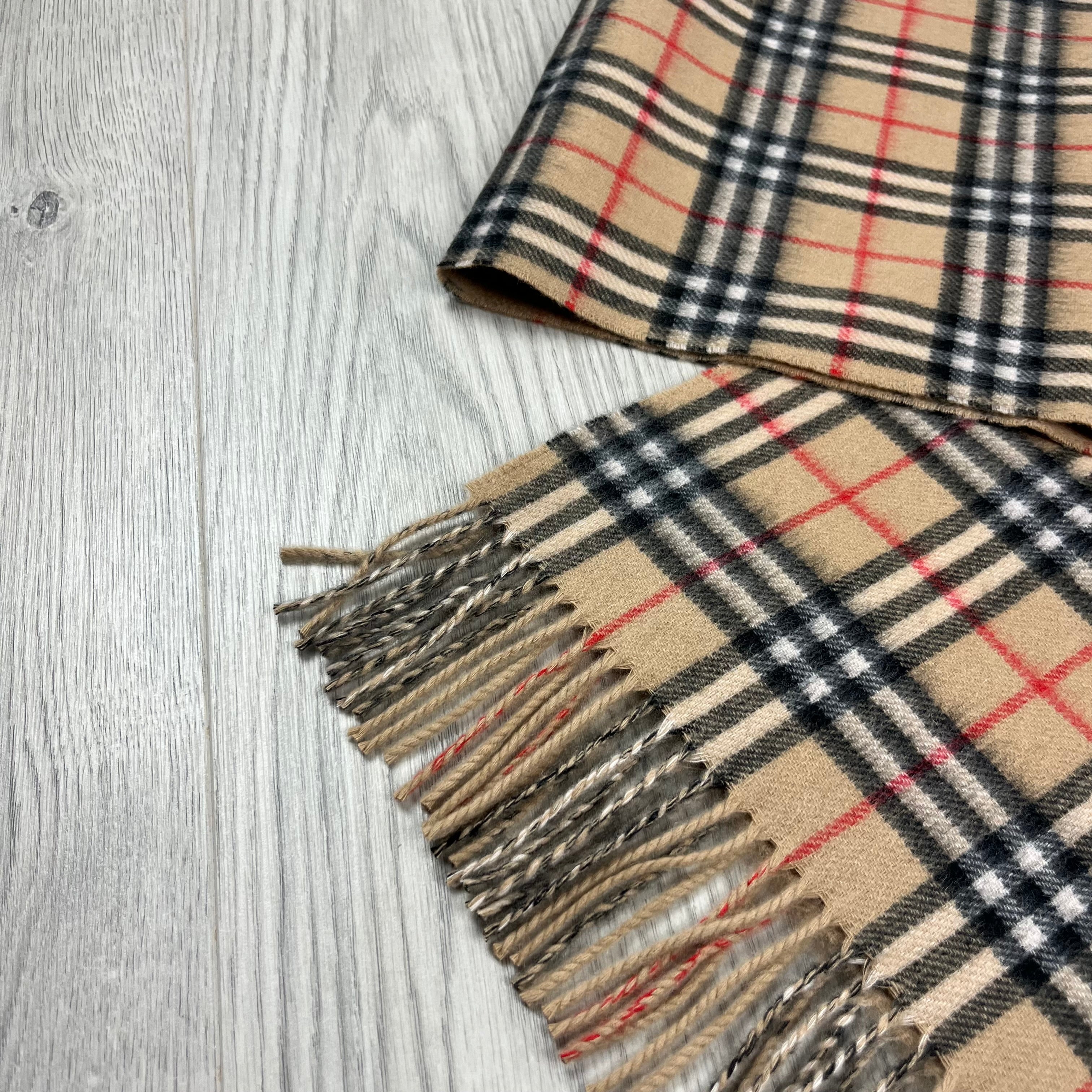 Burberry Archive Beige Scarf BURBERRY Archive Beige Check Cashmere