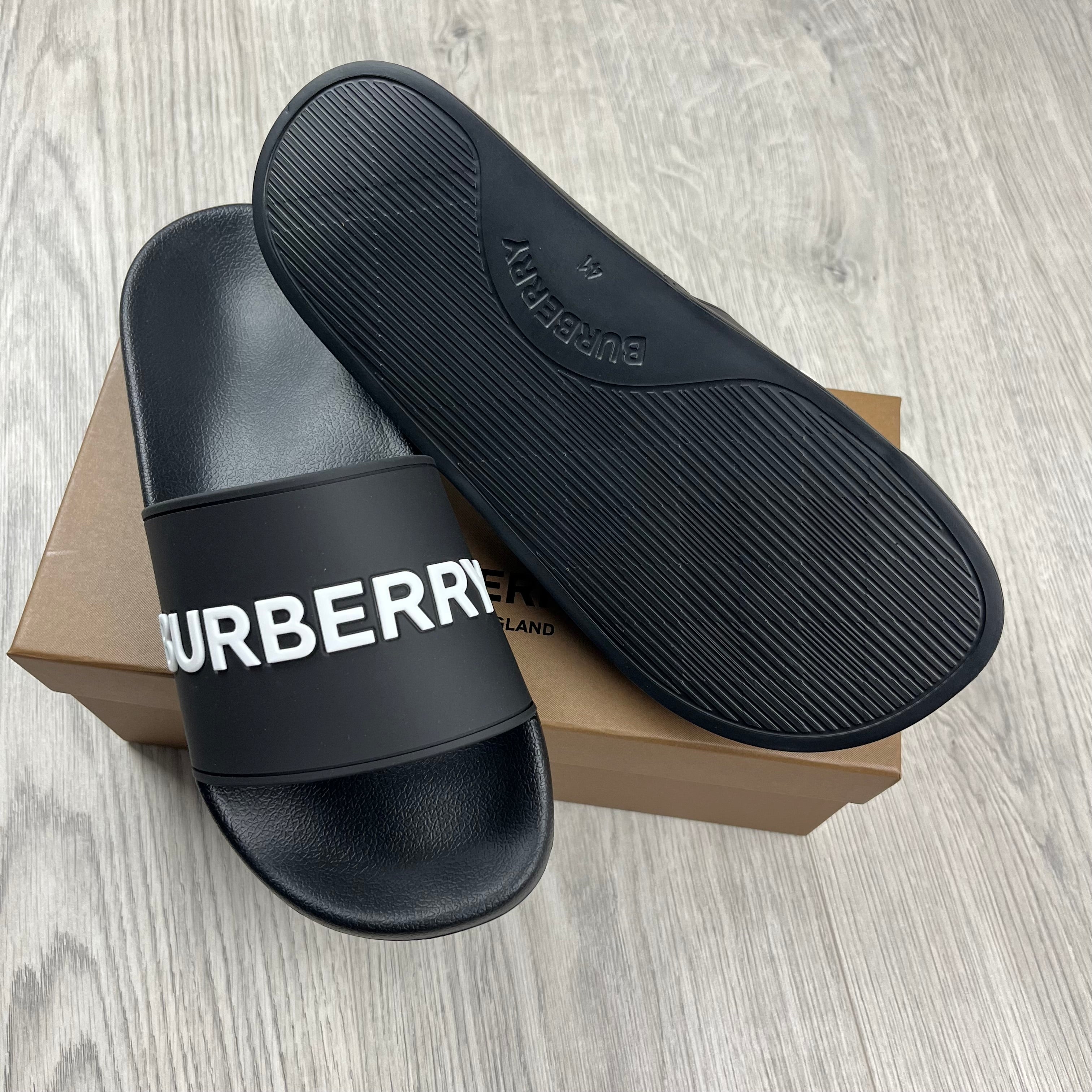 Burberry | Men's Furley Slides | Black | Outlet