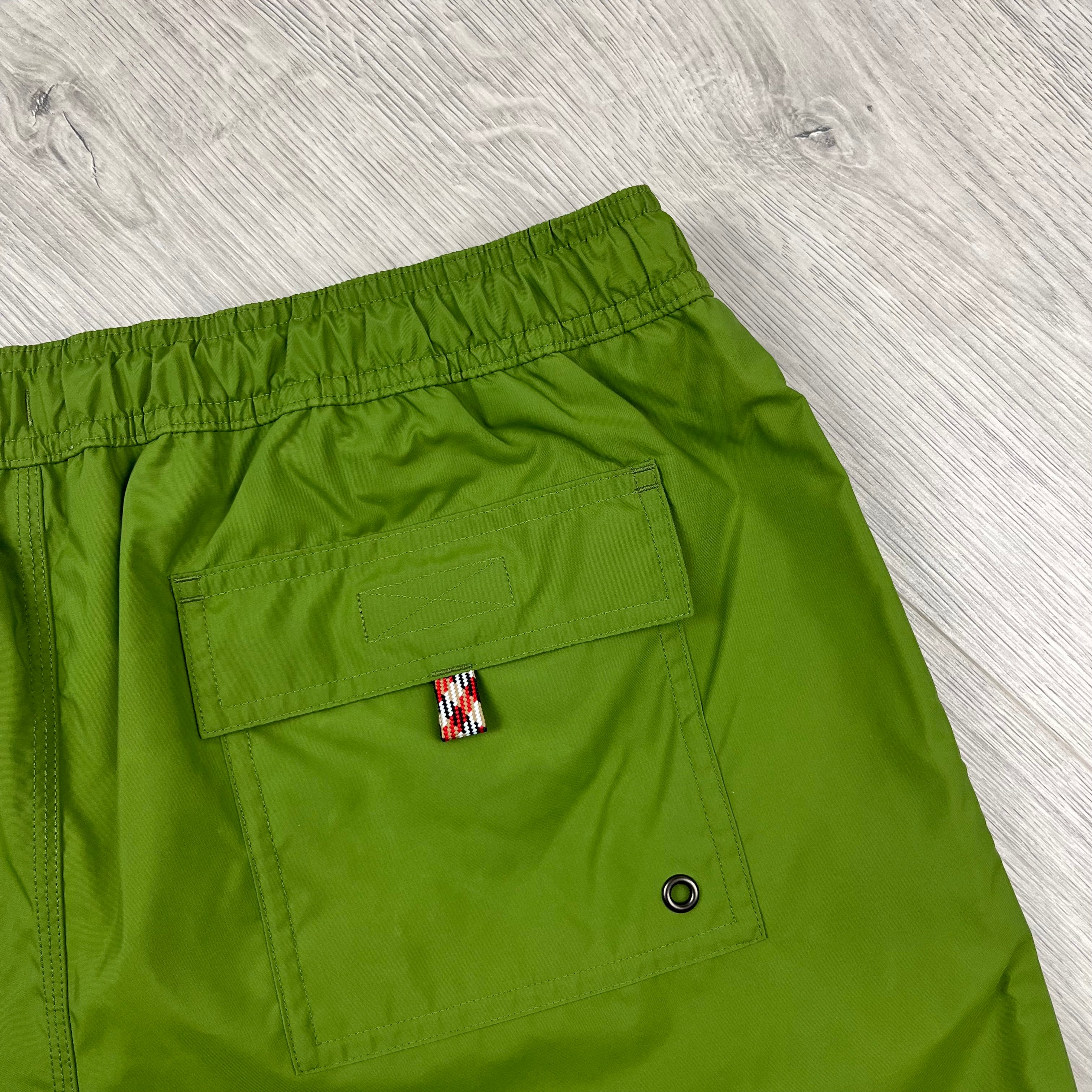 Burberry 'Greenford' Swim Shorts in Cedar Green. On sale at Open Attire.