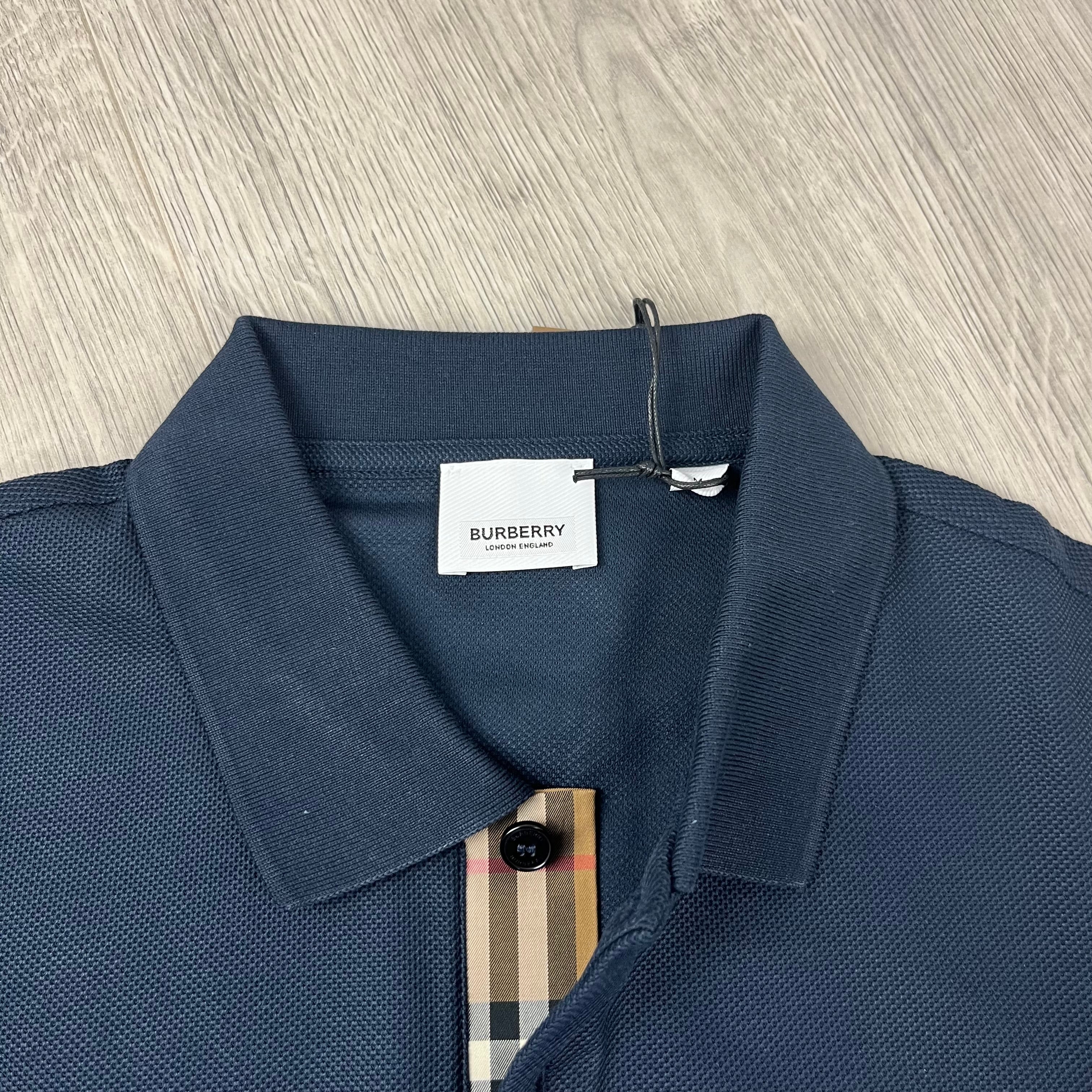 Burberry | Men's 'Hartford' Polo Shirt | Navy Blue | Outlet Sale