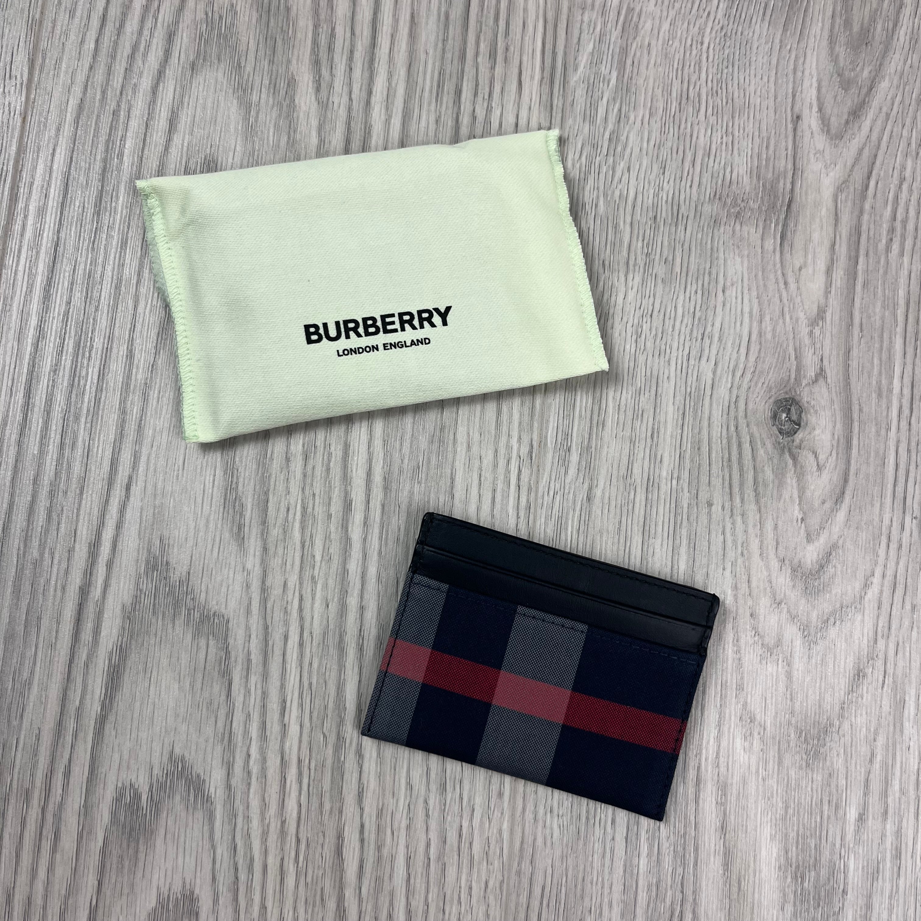 Burberry 'Sandon'Cardholder in Navy Blue. On sale at Open Attire.