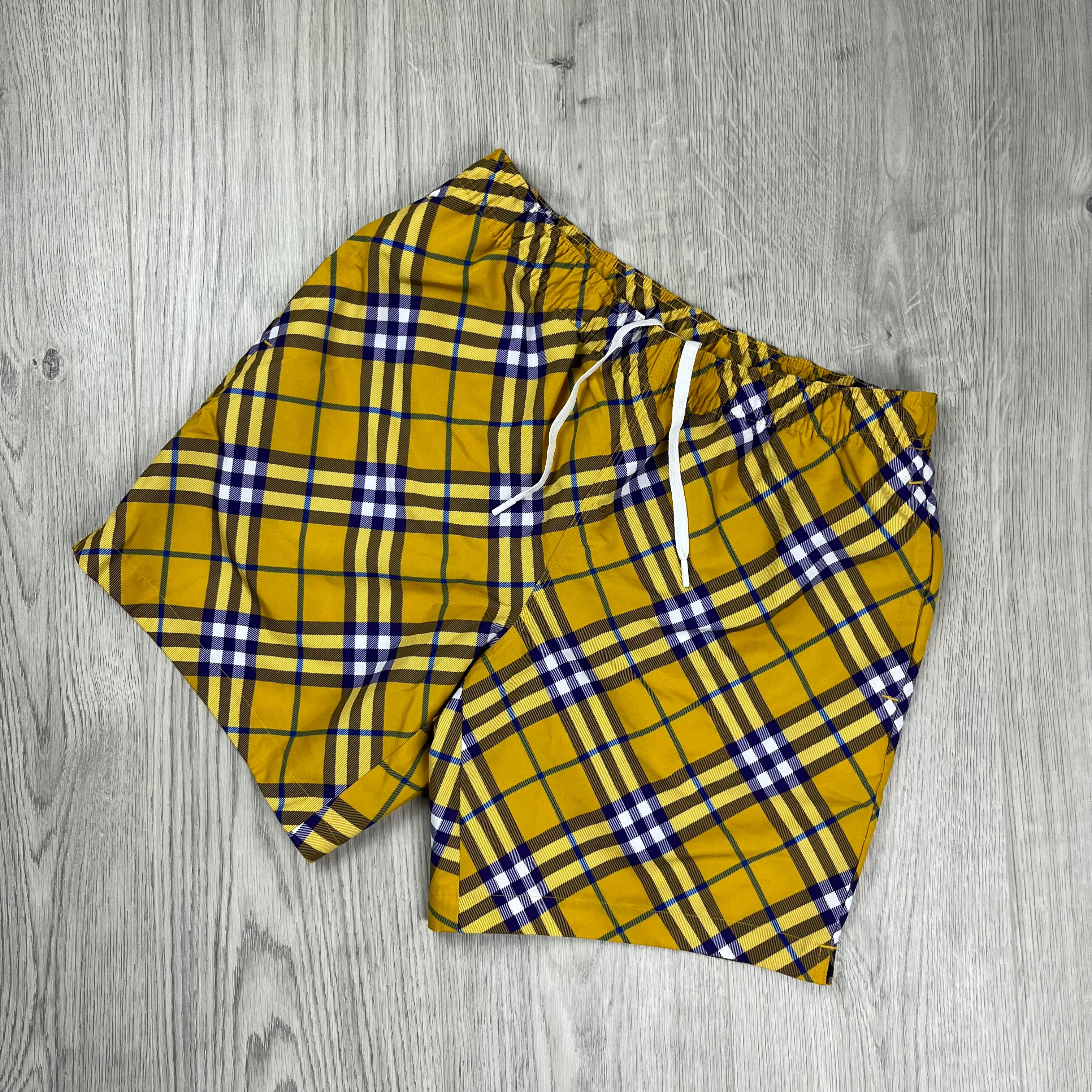 burberry plaid shorts for men