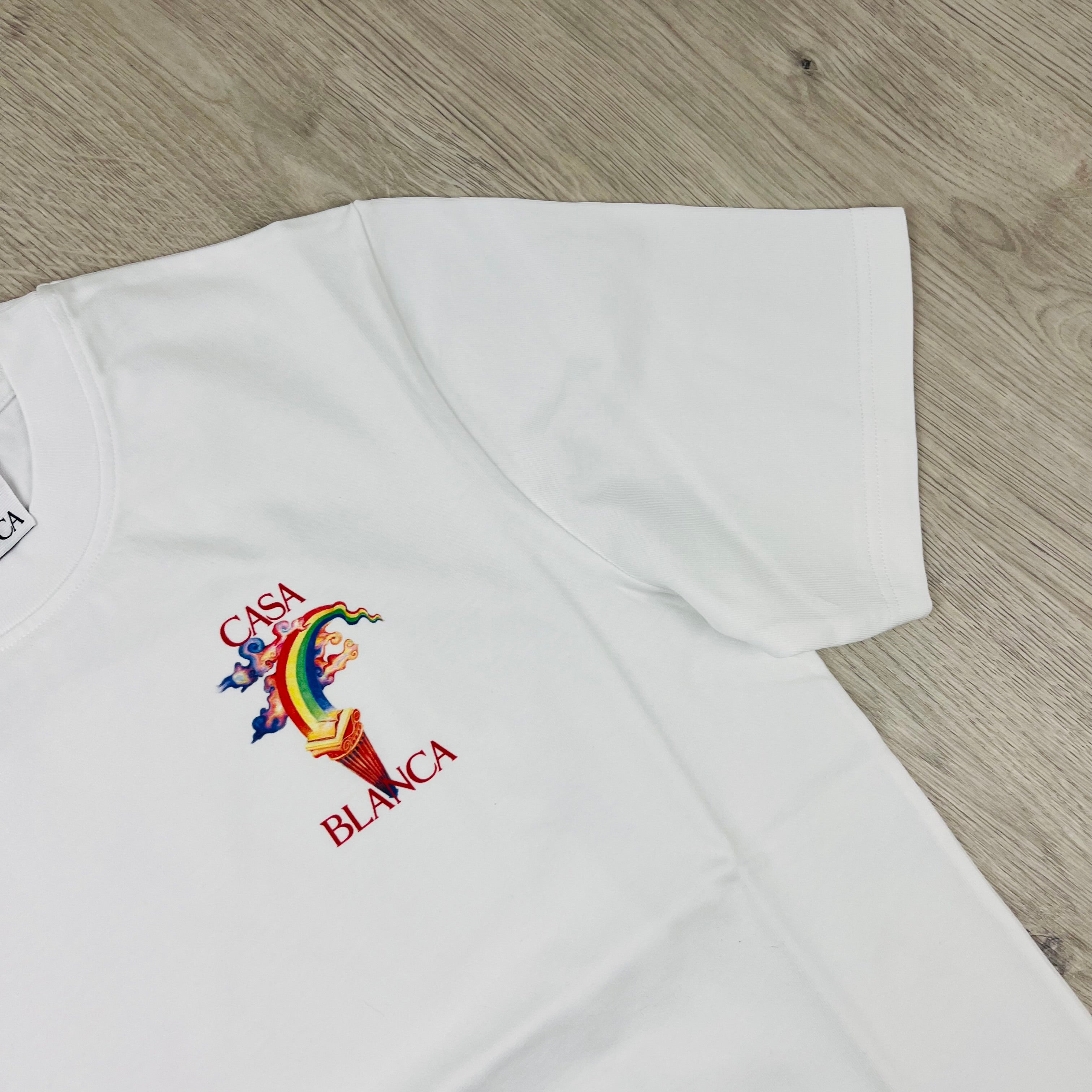 Men's Casablanca Paris Graphic T-Shirt in White. On sale at Open Attire.
