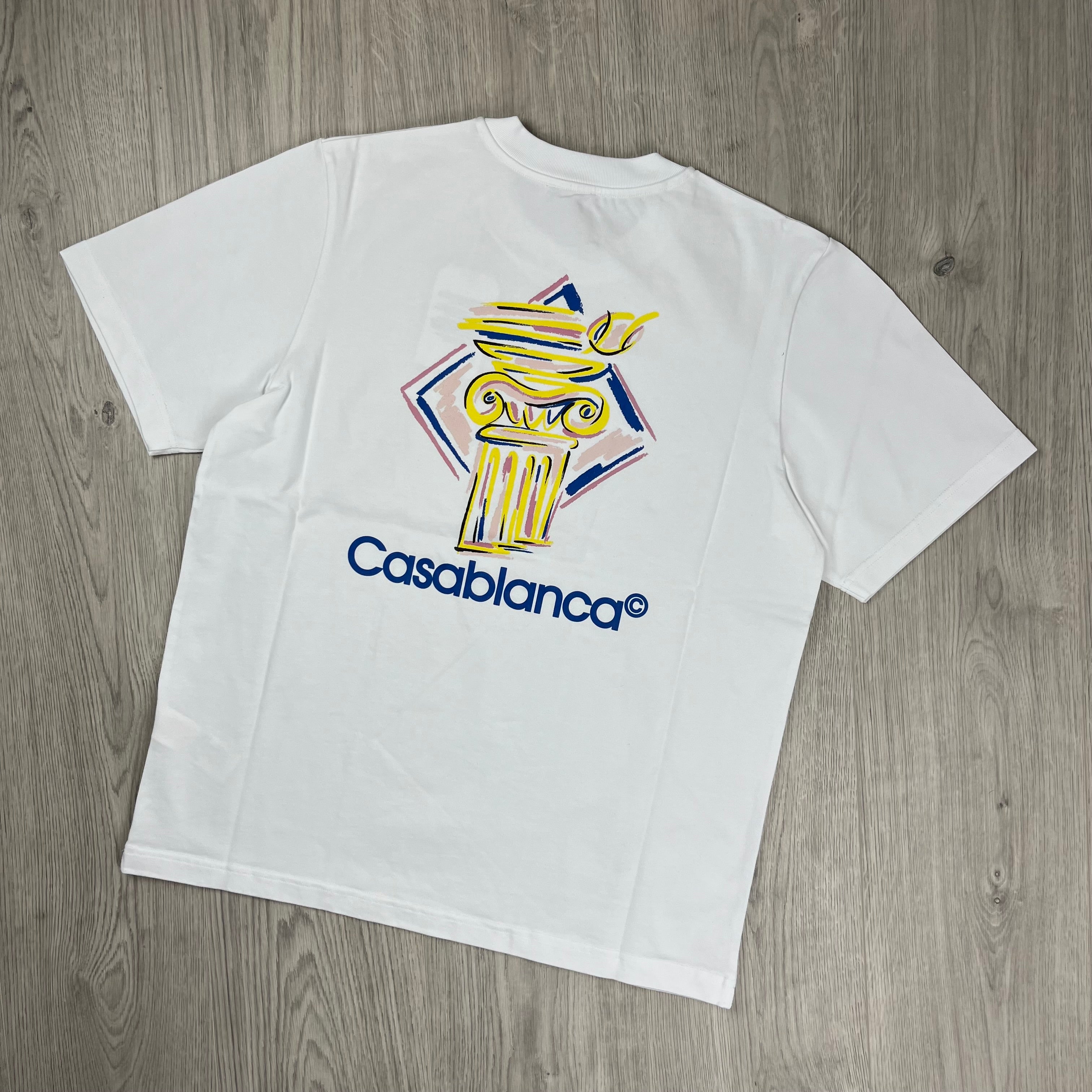 Tシャツ・カットソー CASABLANCA WHITE COTTON T-SHIRT oversized t shirts | Luxury Designer Collection | Coveti