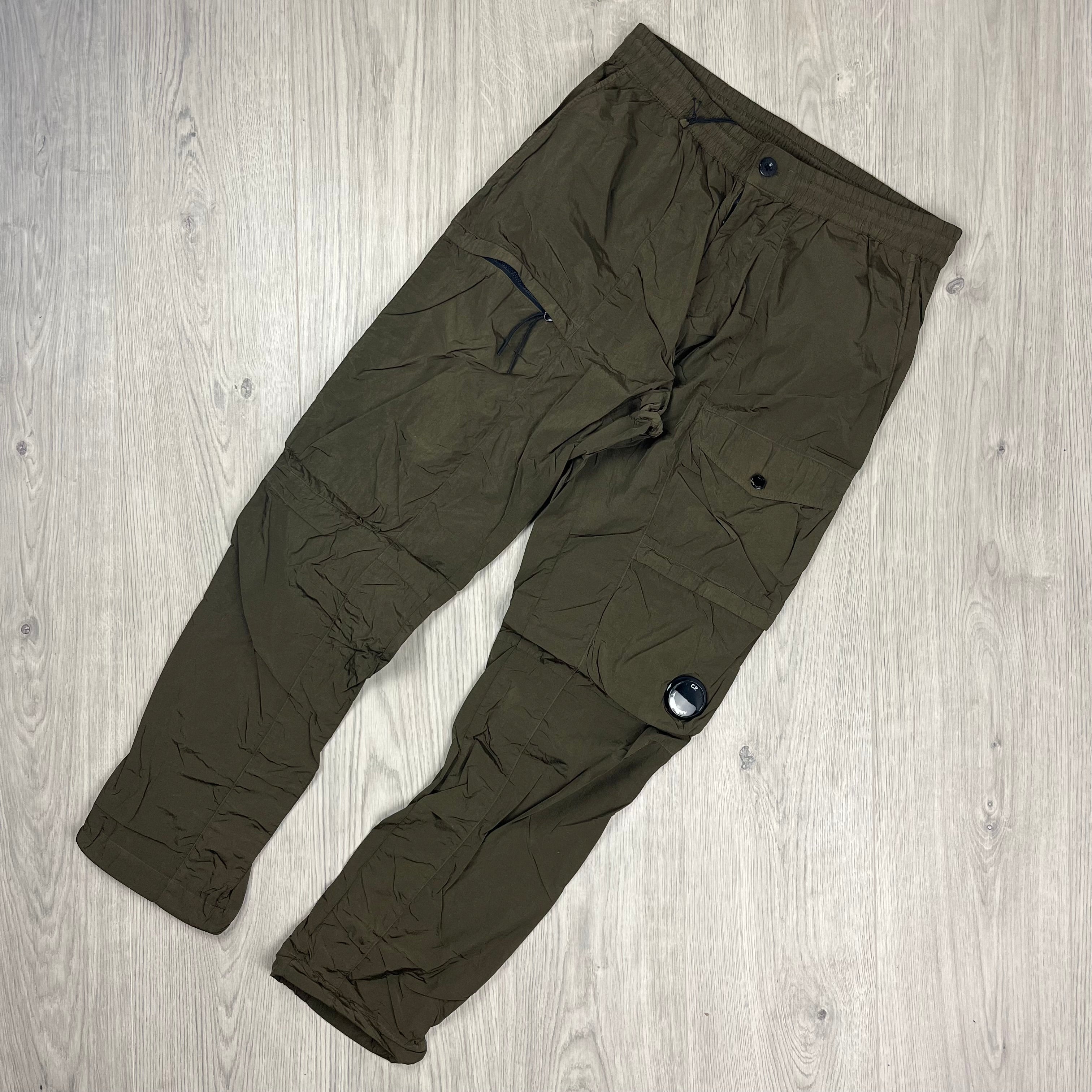 CP Company Chrome-R Cargo Trousers in Ivy Green. On sale at Open Attire.