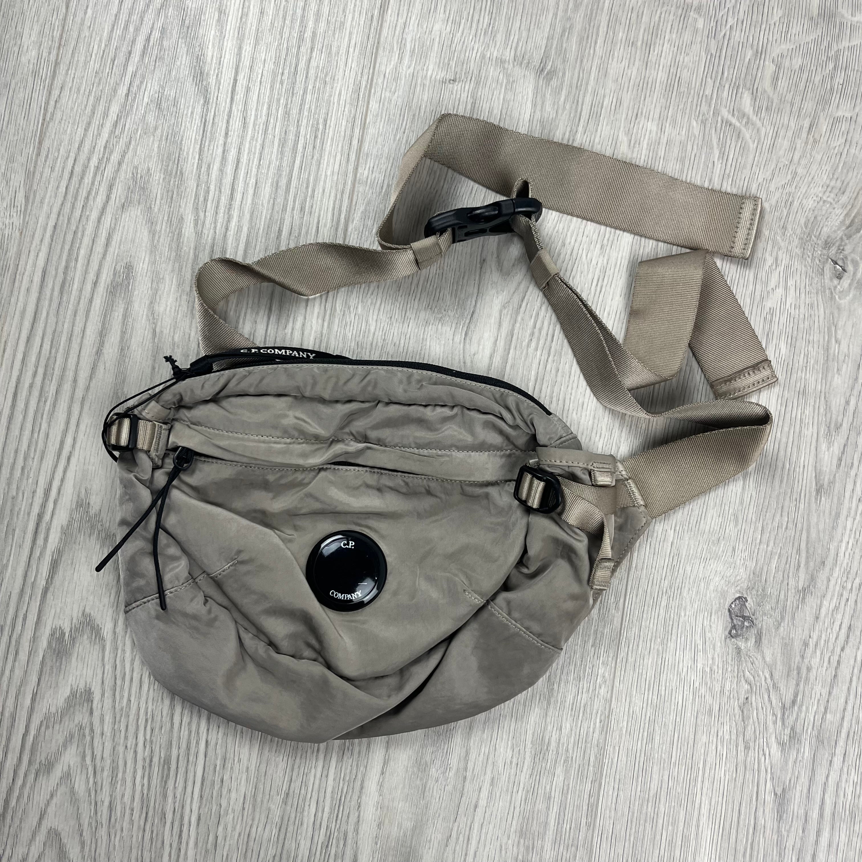 CP Company Nylon B Crossbody Bag in Vintage Khaki. On sale at Open Attire.