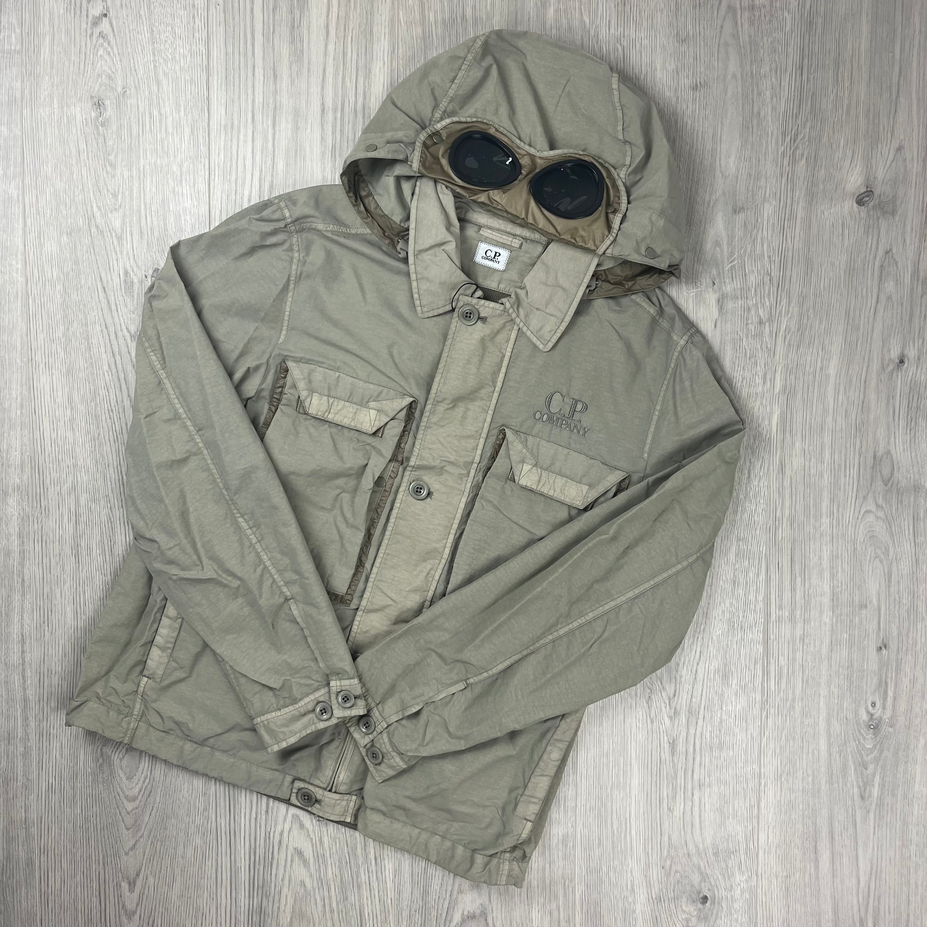 Vintage Khaki Khaki Cp Company Jacket CP Company Goggle Overshirt