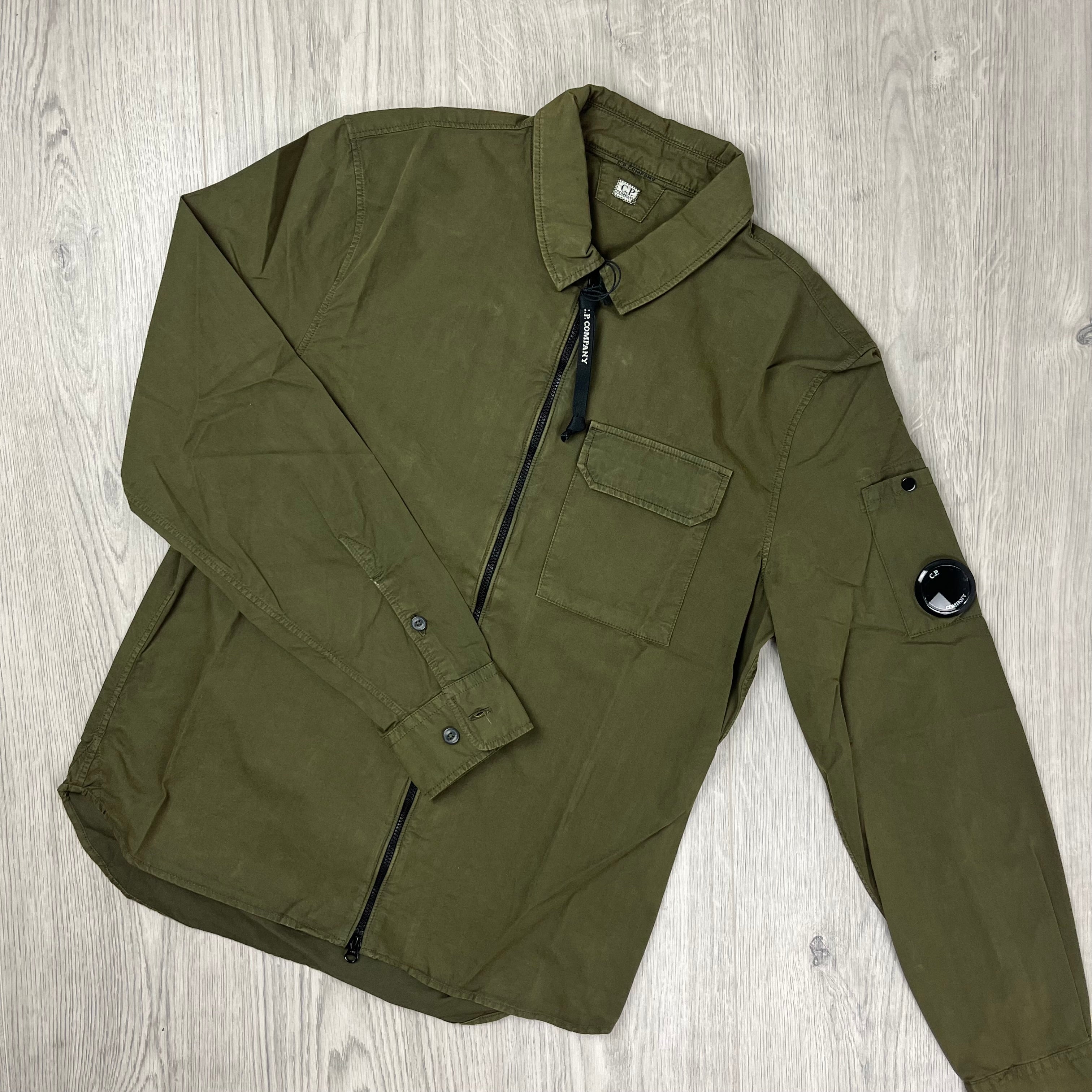CP Company Zip Overshirt - Ivy Green