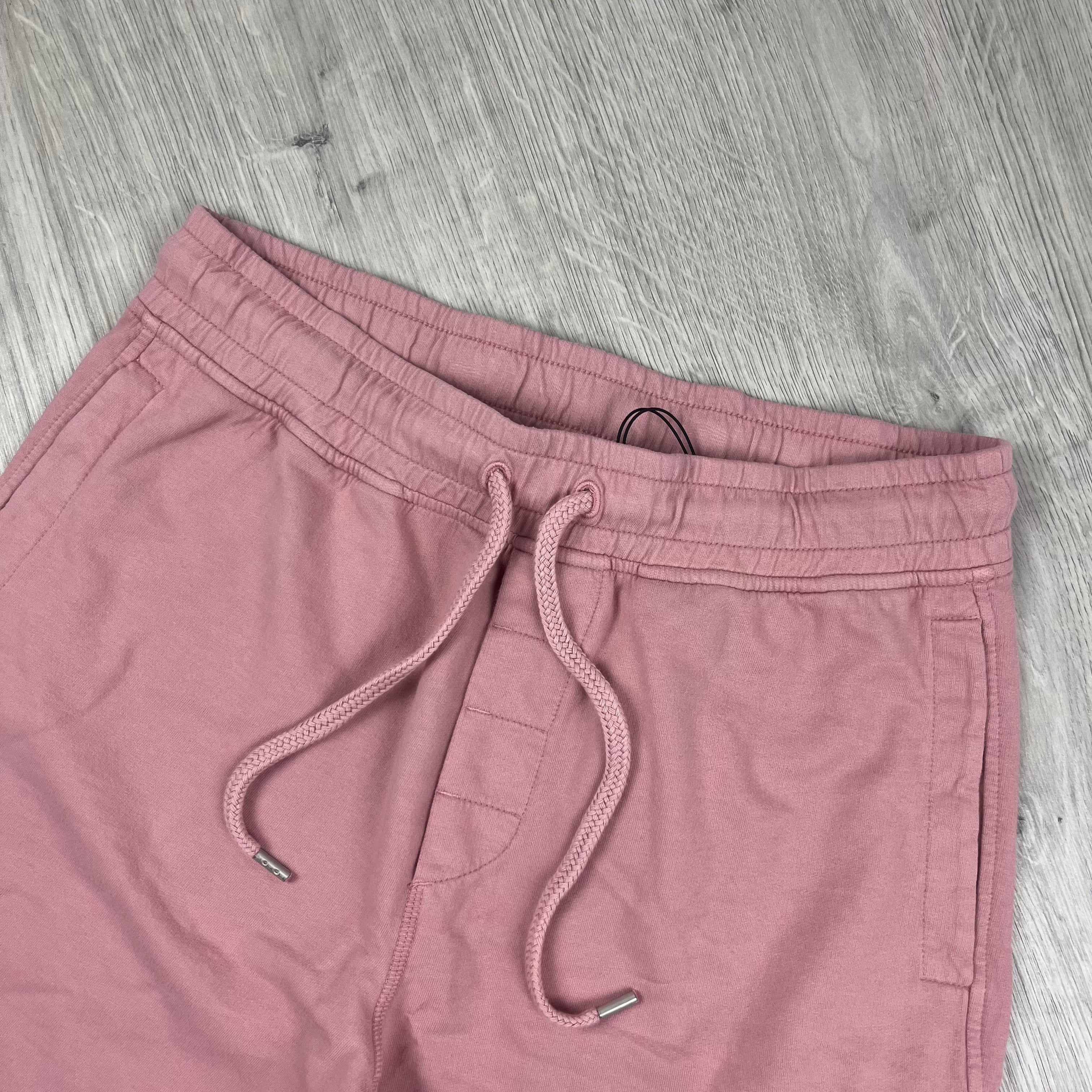 CP Company Light Fleece Jersey Shorts in Pale Mauve. On sale at Open Attire.